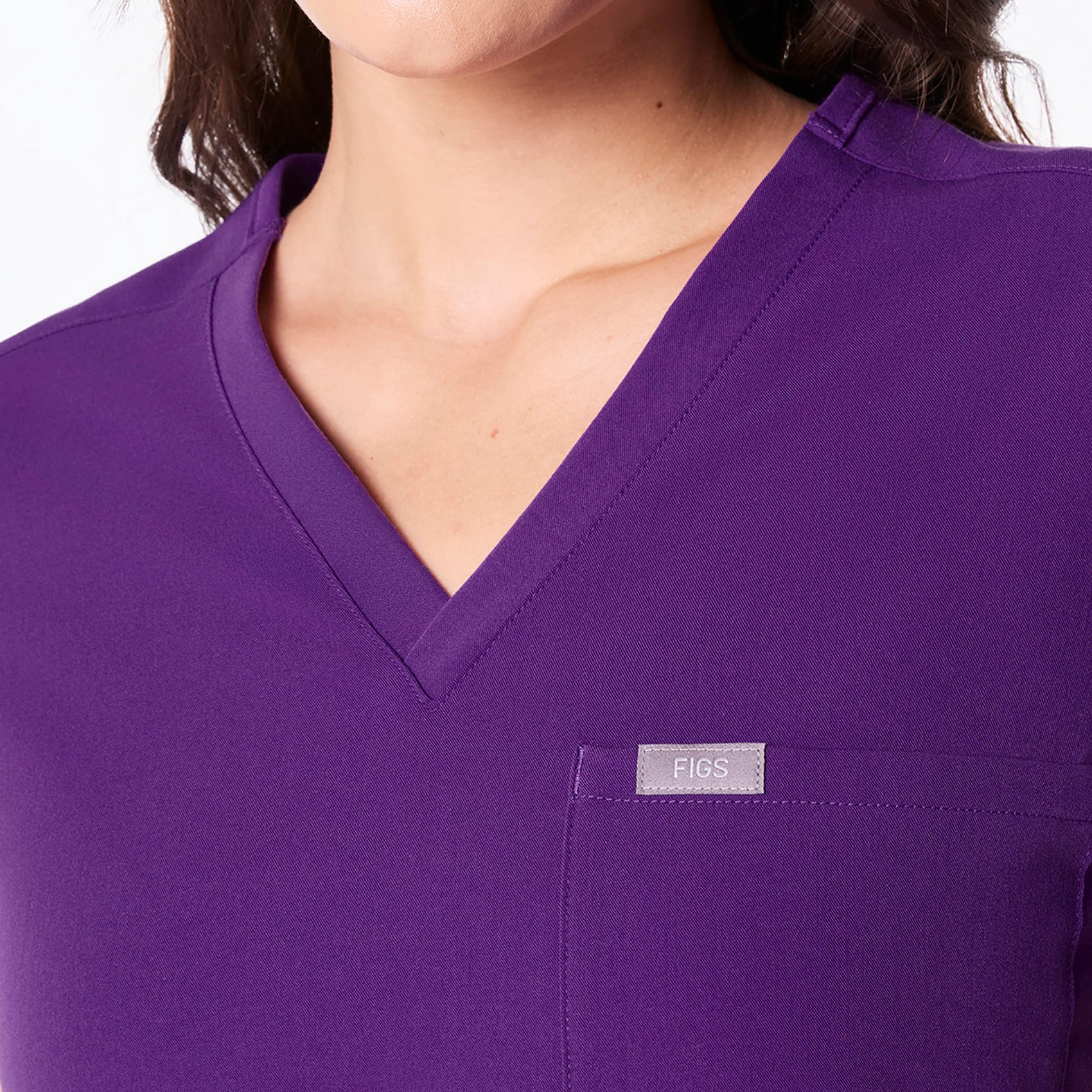 women's Digital Grape Catarina - One-Pocket Scrub Top™ - Image 6