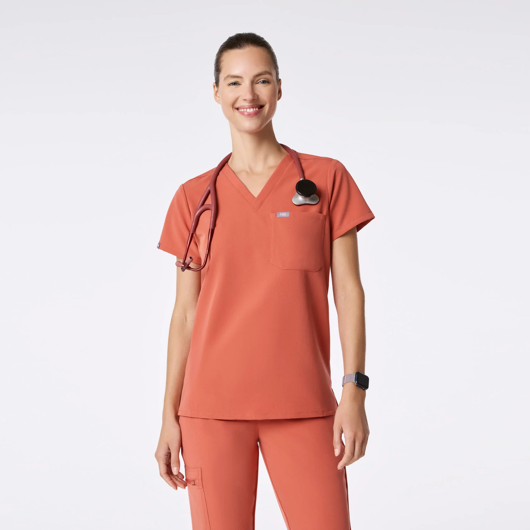 women's Spiced Cider Catarina - One-Pocket Scrub Top™ - Image 5
