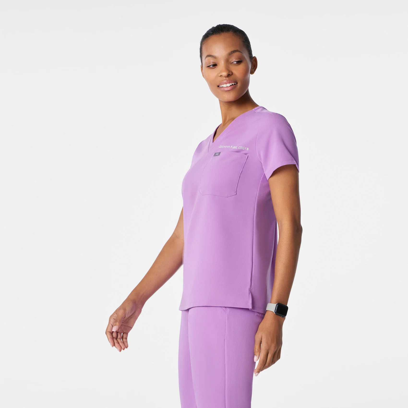 women's Wild Iris Catarina - One-Pocket Scrub Top™ - Image 3