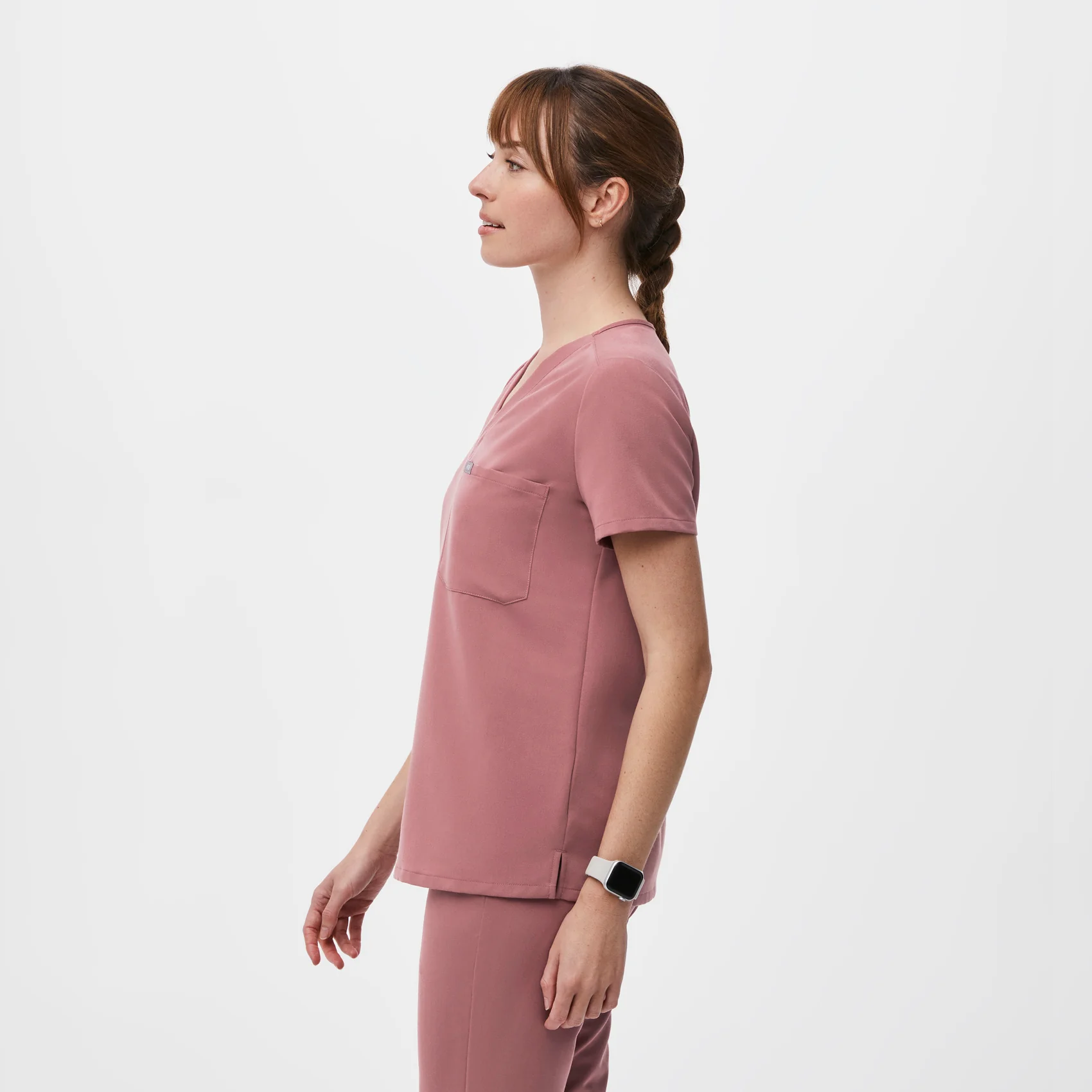 women's Mauve Catarina™ - One-Pocket Scrub Top - Image 3