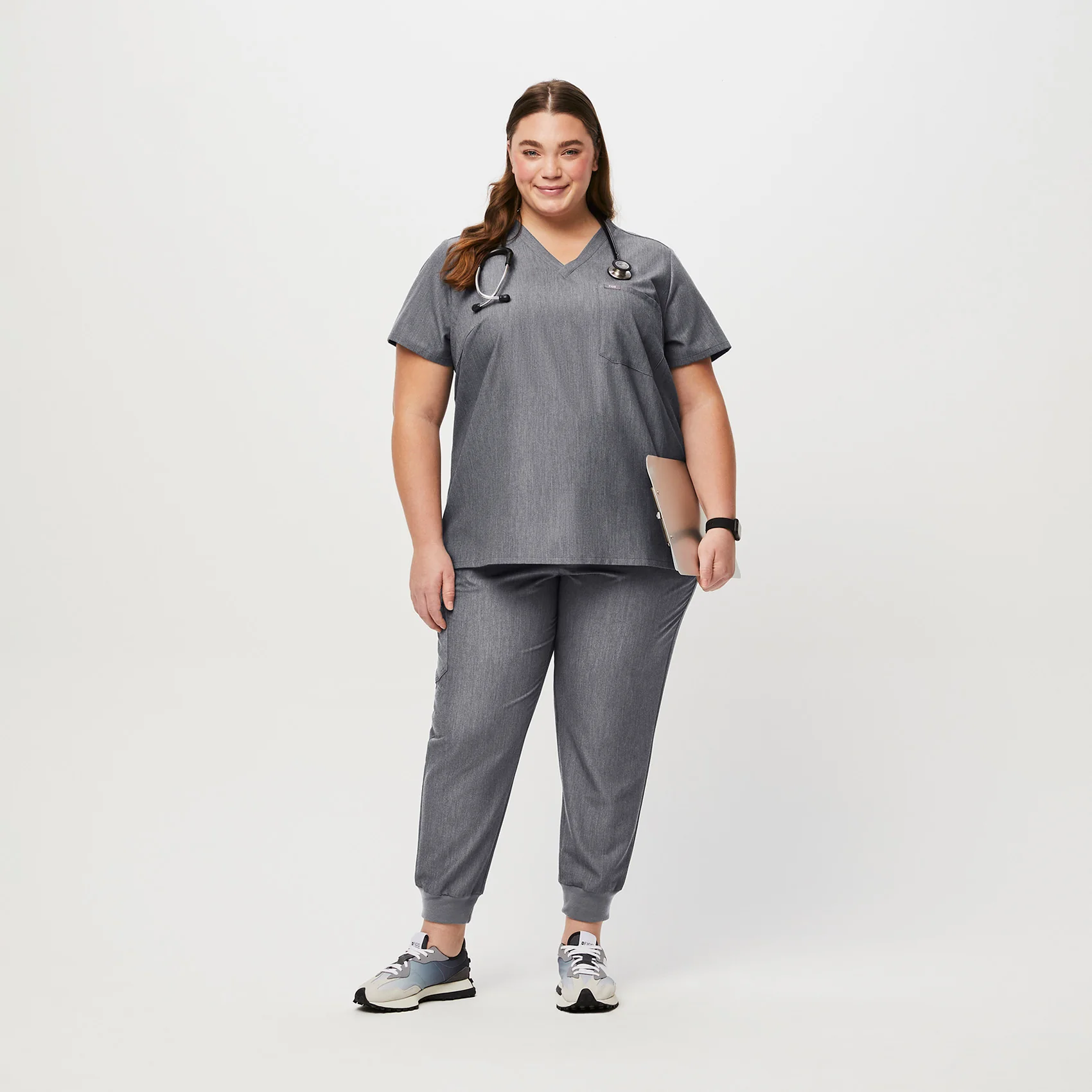 women's Graphite Catarina™- One-Pocket Scrub Top (3XL - 6XL) - Image 2