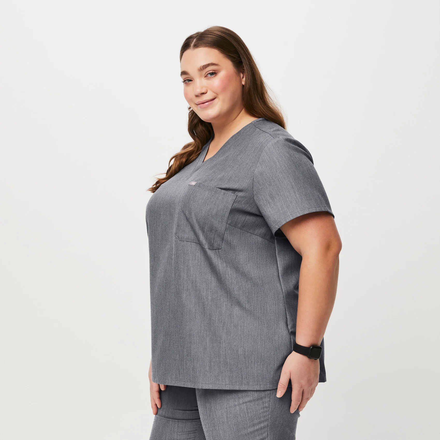 women's Graphite Catarina™- One-Pocket Scrub Top (3XL - 6XL) - Image 3