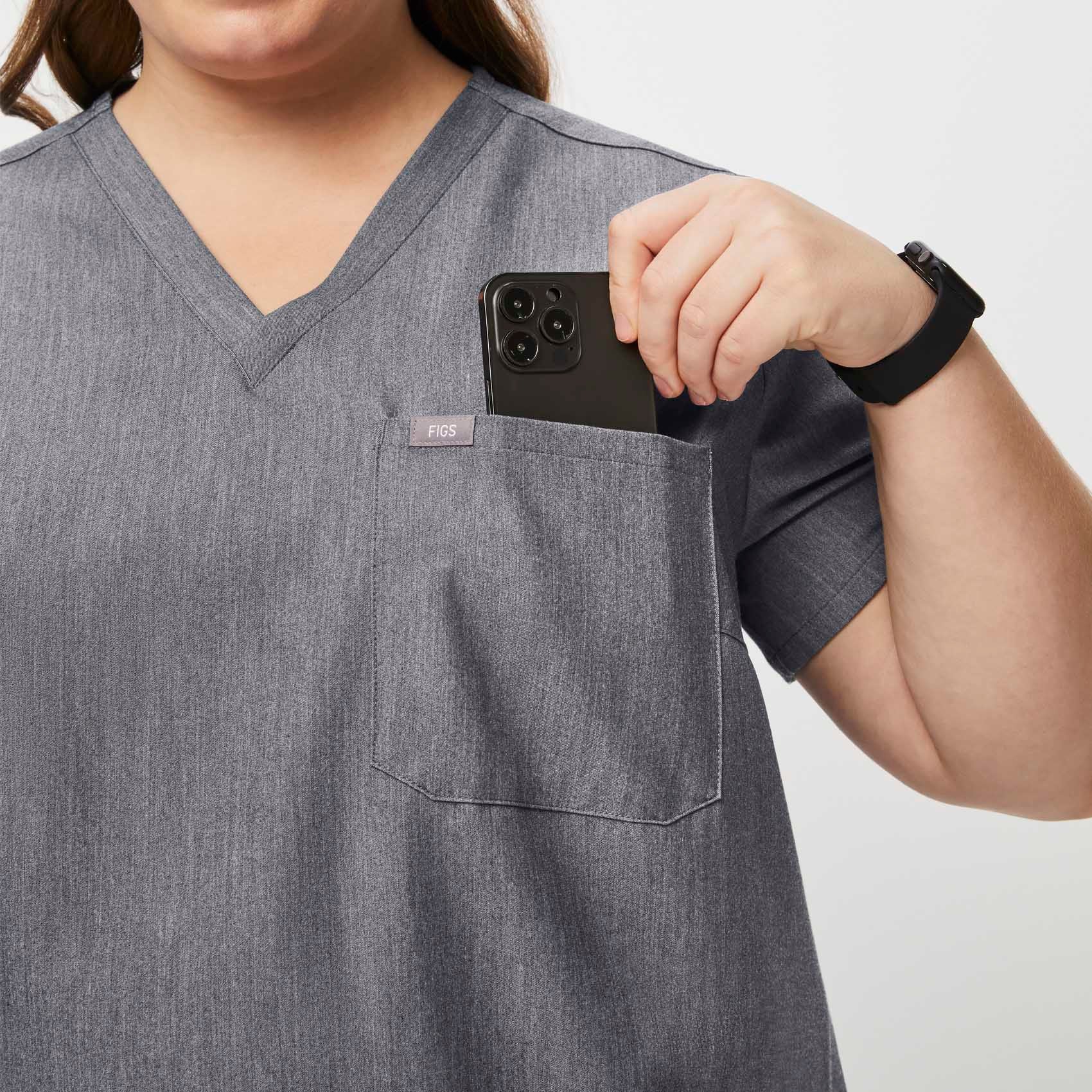 women's Graphite Catarina™- One-Pocket Scrub Top (3XL - 6XL) - Image 6