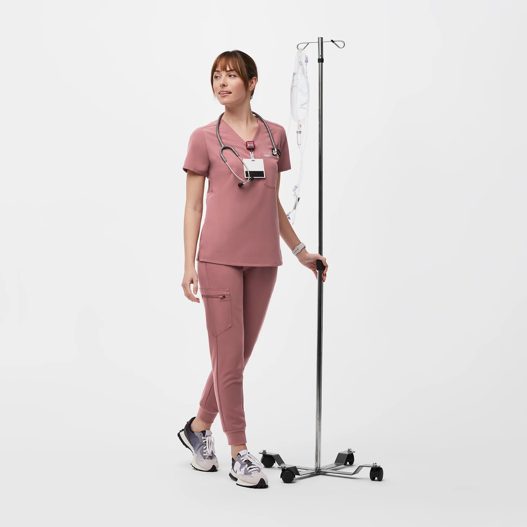 women's Mauve Catarina™ - Petite Scrub Top - Image 2