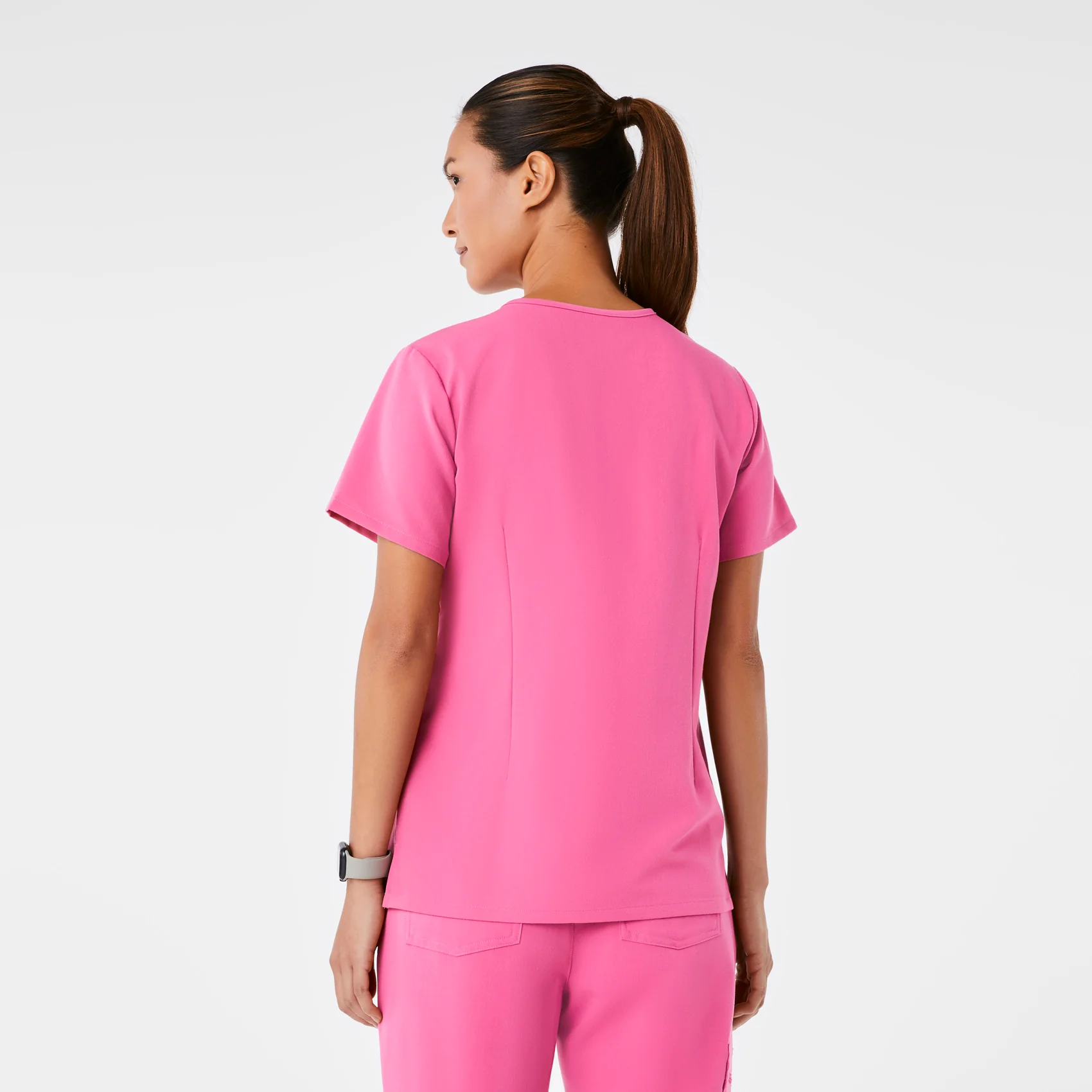 women's F'ing Pink Catarina Petite - One-Pocket Scrub Top™ - Image 4