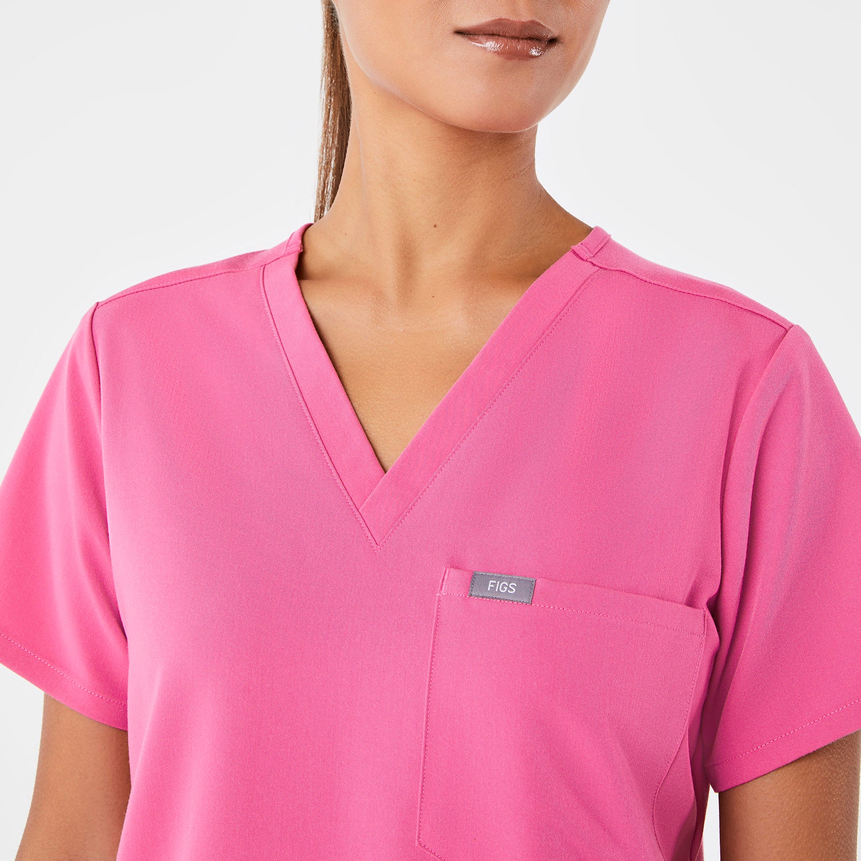 women's F'ing Pink Catarina Petite - One-Pocket Scrub Top™ - Image 6