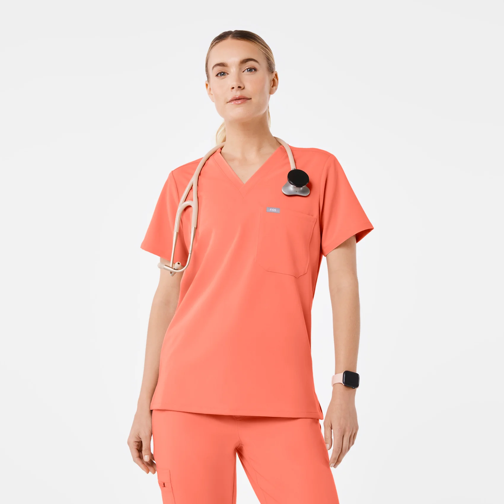women's Sunset Drift Catarina - One-Pocket Scrub Top™