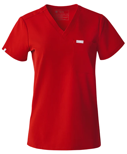 women's Winning Red Catarina Petite - One-Pocket Scrub Top™ - Image 9