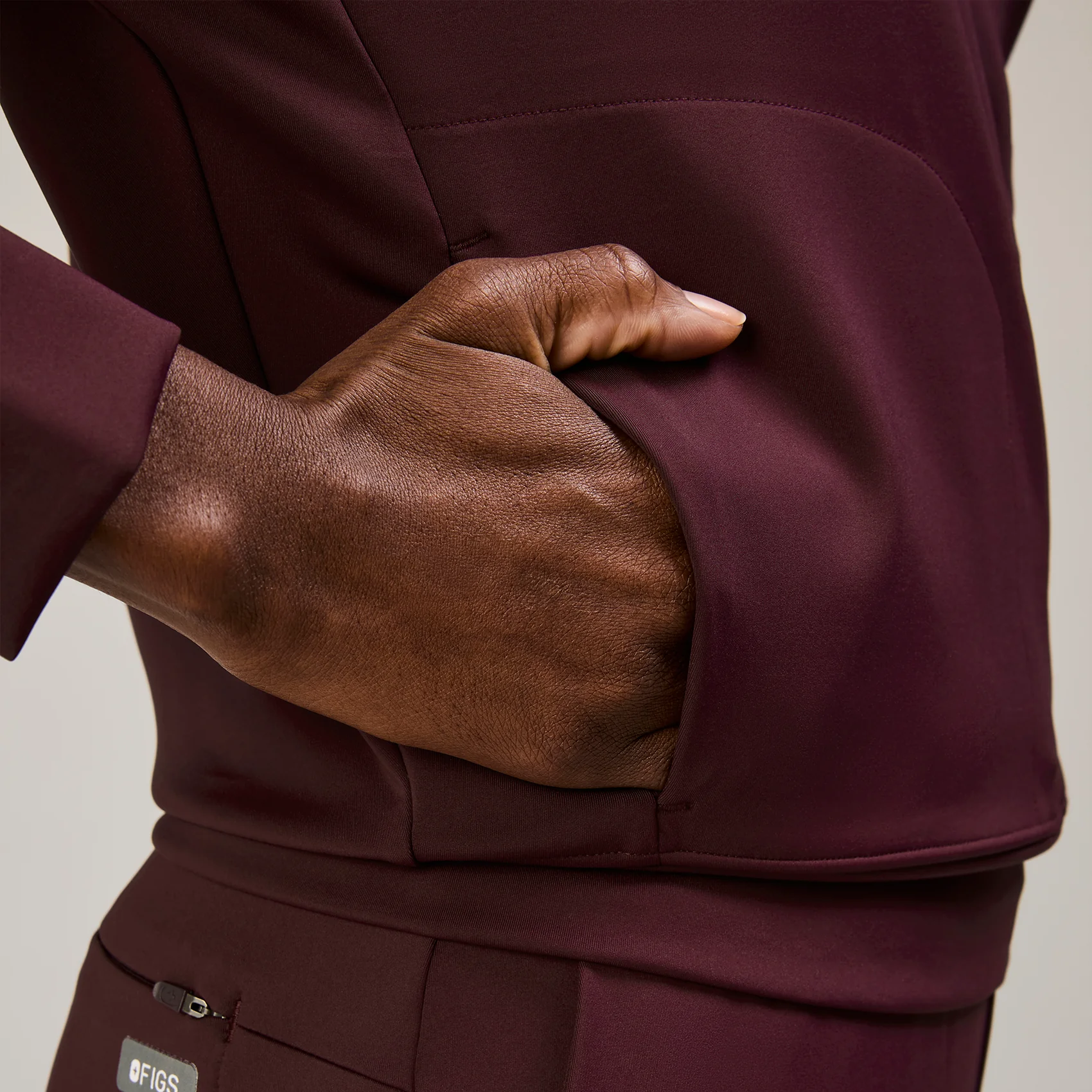 women's Burgundy Cornelia FORMx Crewneck - Scrub Top™ - Image 7