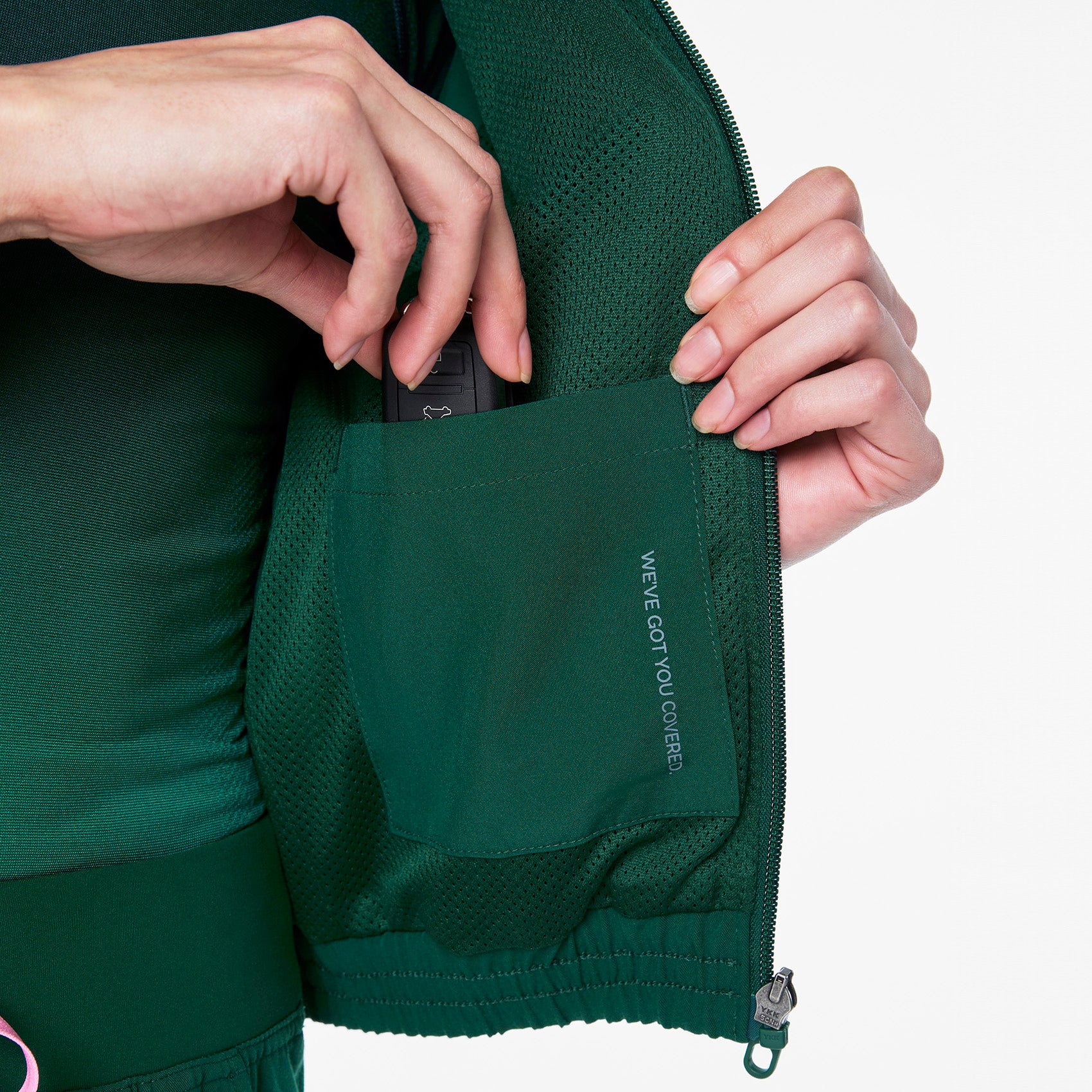 women's Forest Green Cropped Sydney - Scrub Jacket - Image 7