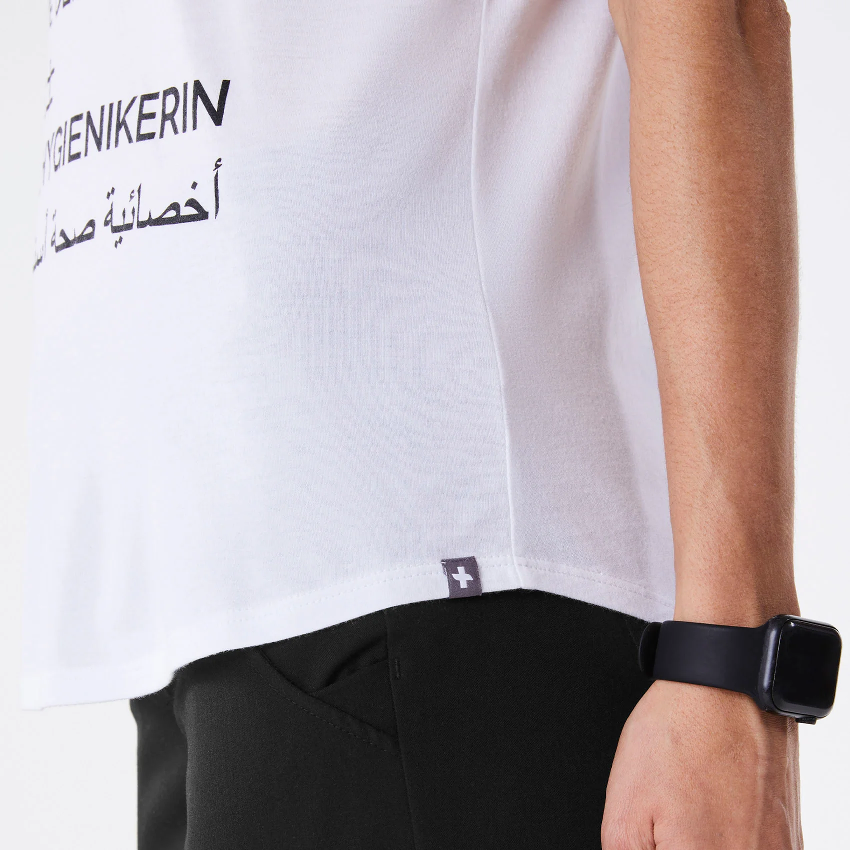 women's White Dental Hygienist Supersoft - Shortsleeve Underscrub - Image 6