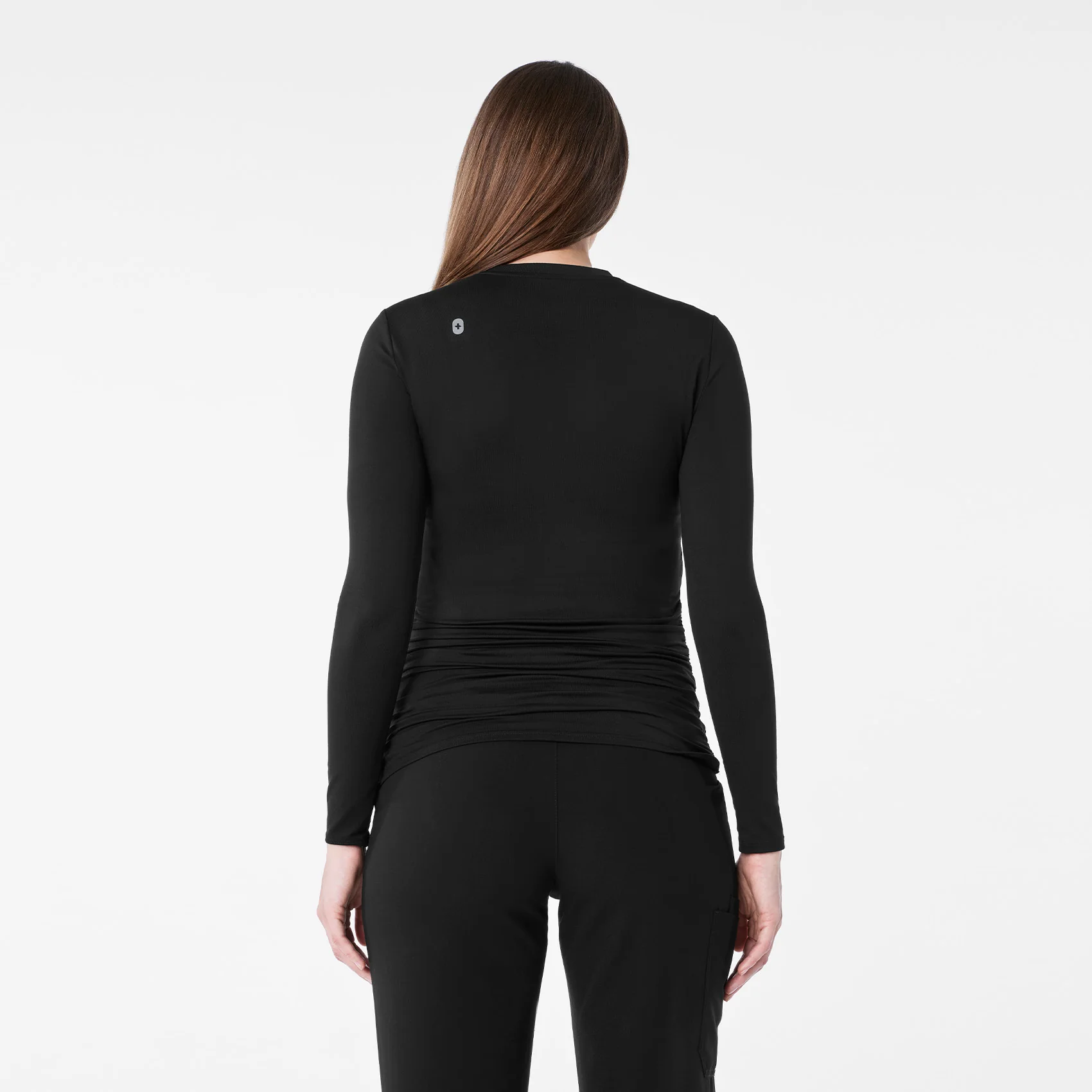 women's Black Maternity - Longsleeve Underscrub - Image 4