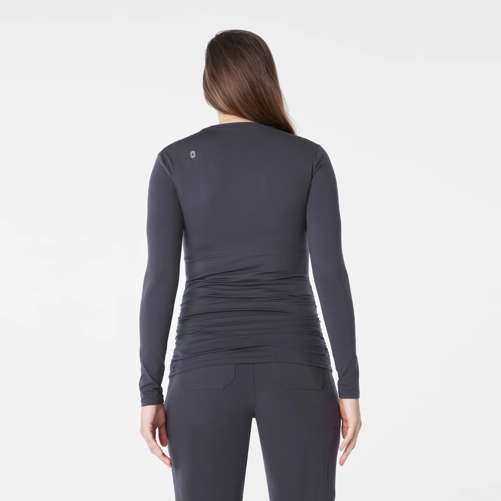 women's Charcoal Maternity - Longsleeve Underscrub - Image 4