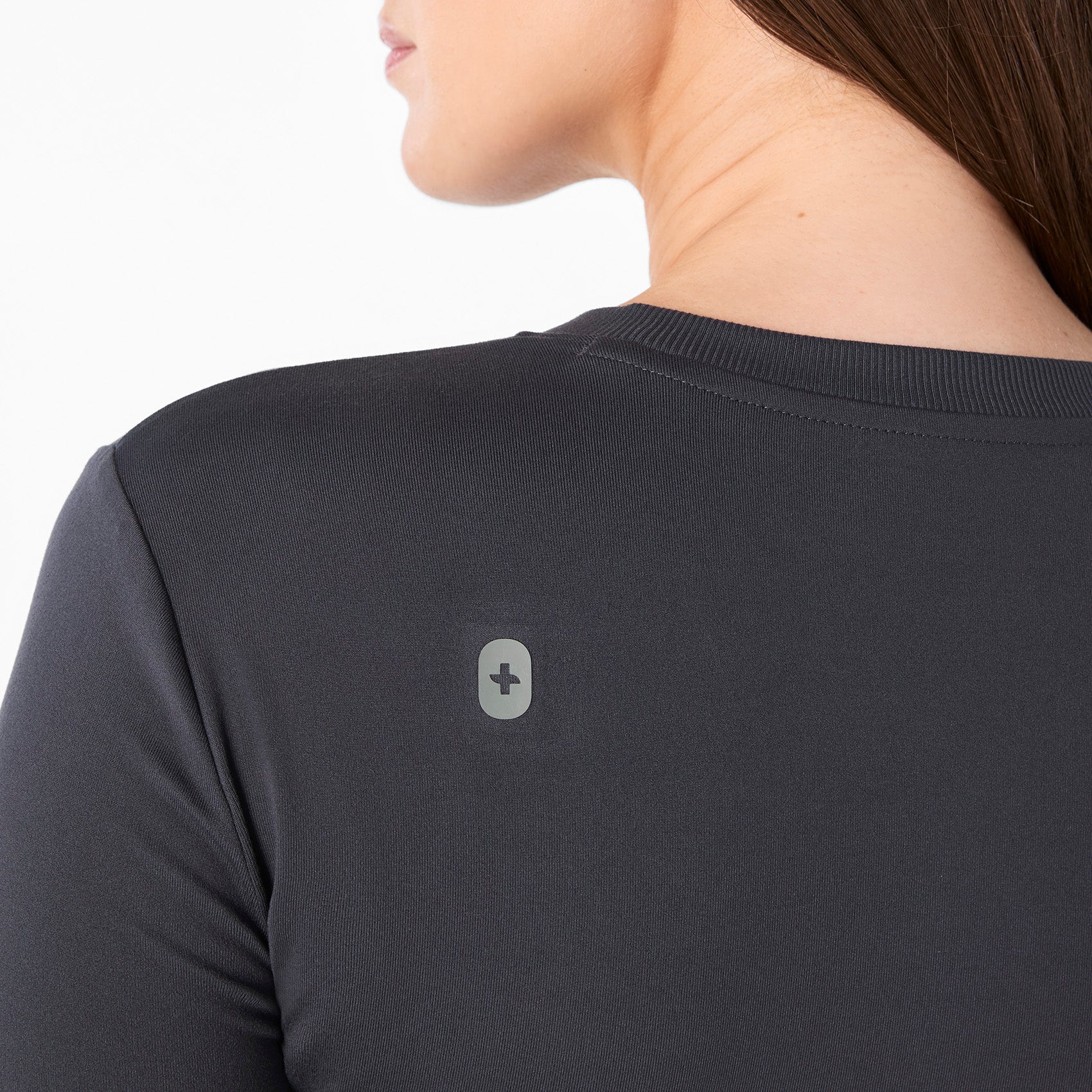 women's Charcoal Maternity - Longsleeve Underscrub - Image 7