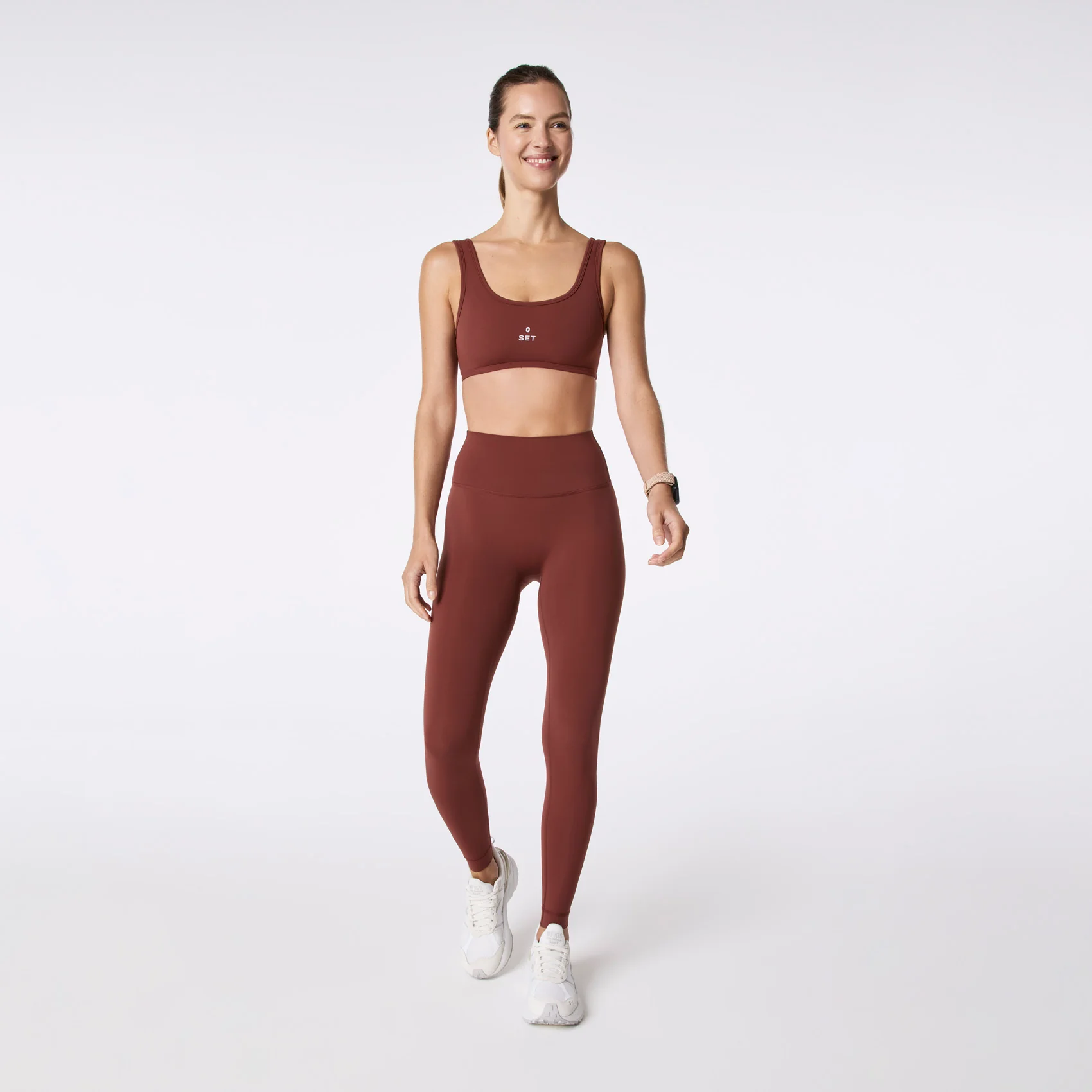 women's Walnut FIGS | SET ACTIVE Breathe Scoop Bra® - Image 2