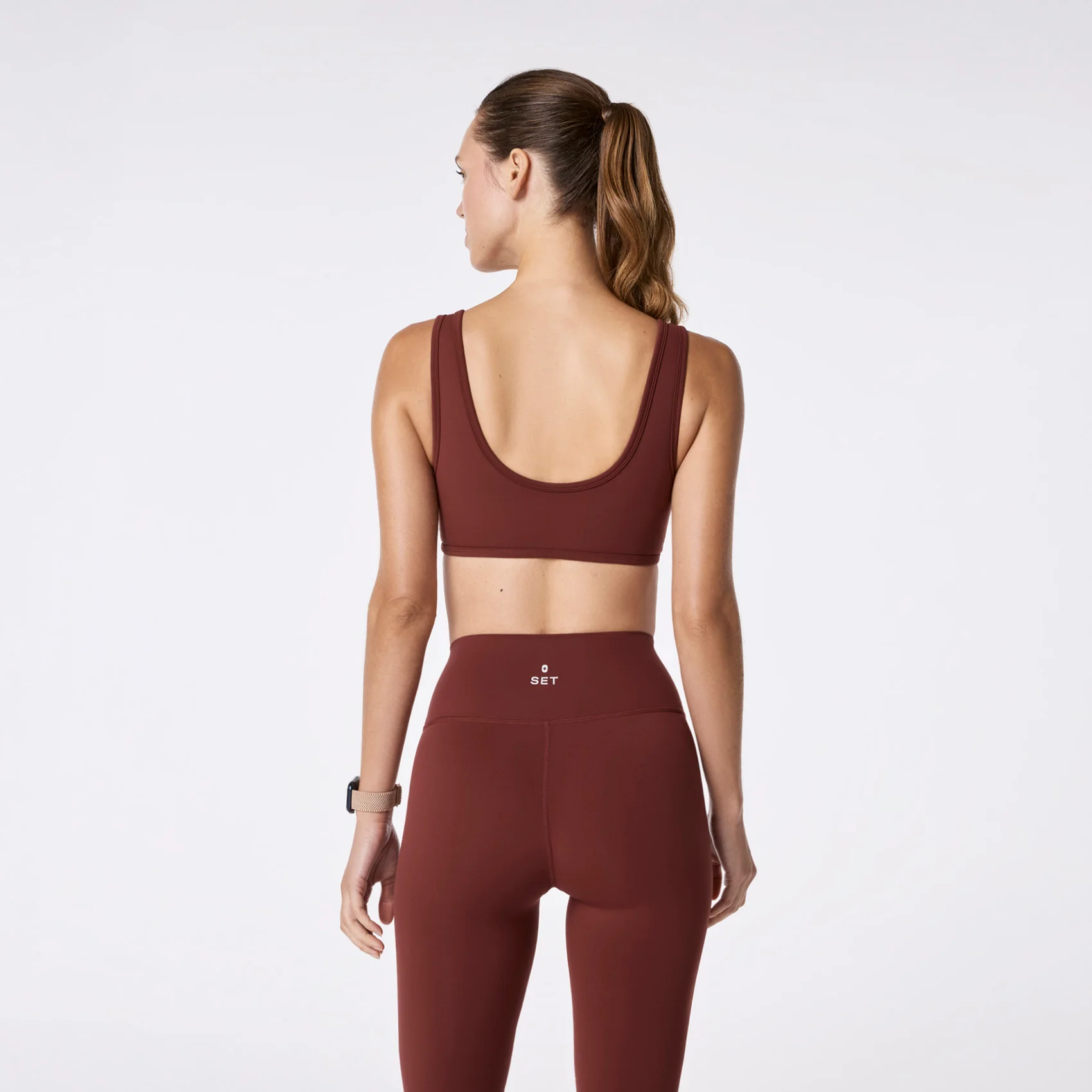 women's Walnut FIGS | SET ACTIVE Breathe Scoop Bra® - Image 4