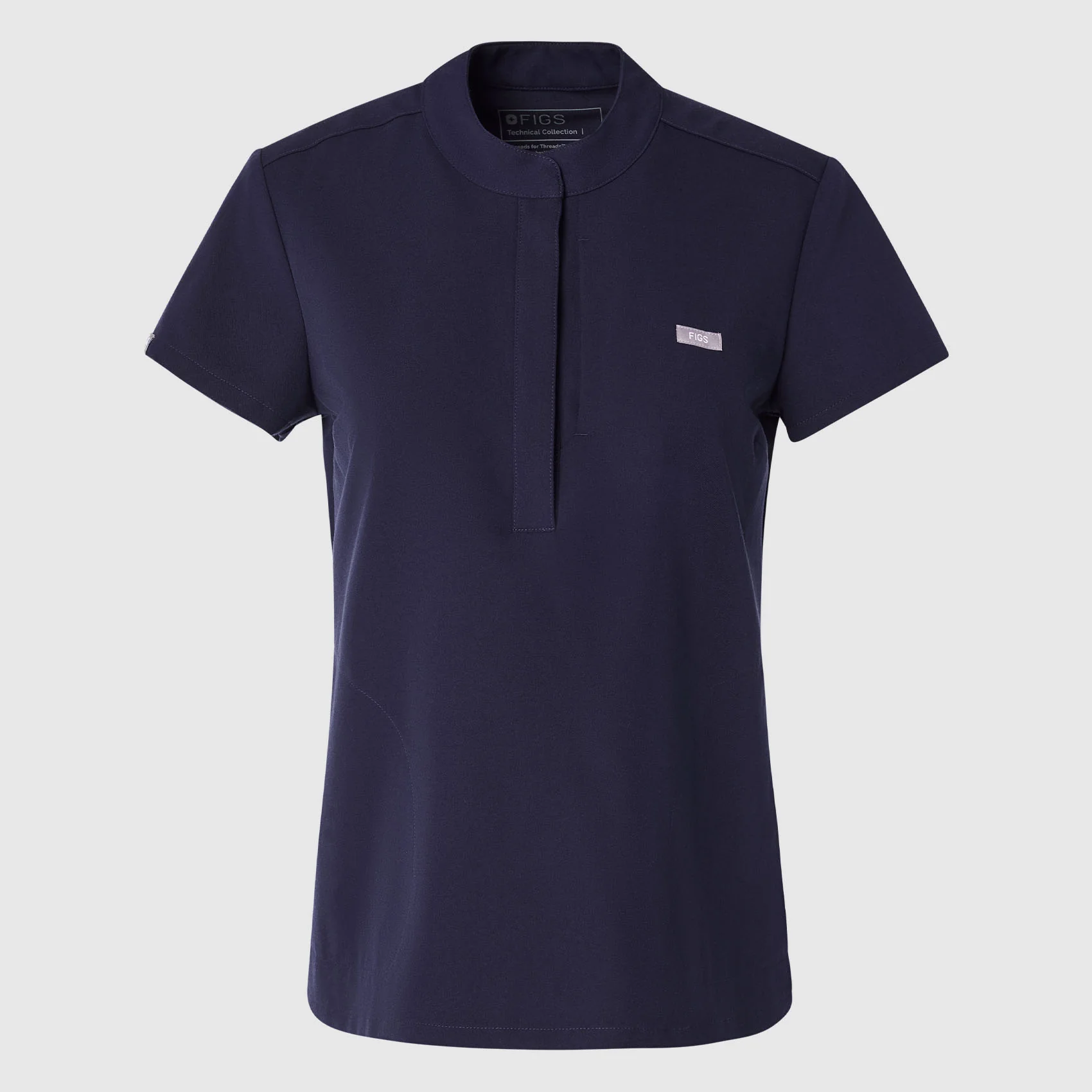 women's Navy Francisca Henley - Scrub Top - Image 10