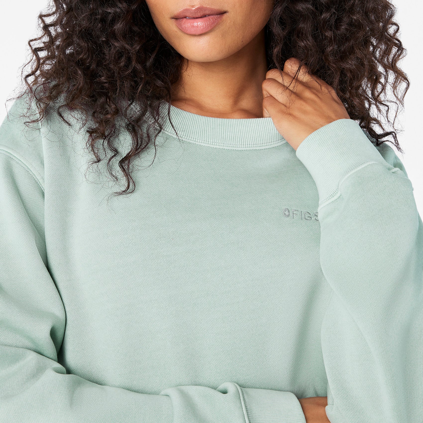 women's Soft Sage Hayden Vintage Wash - Crewneck Sweatshirt - Image 5