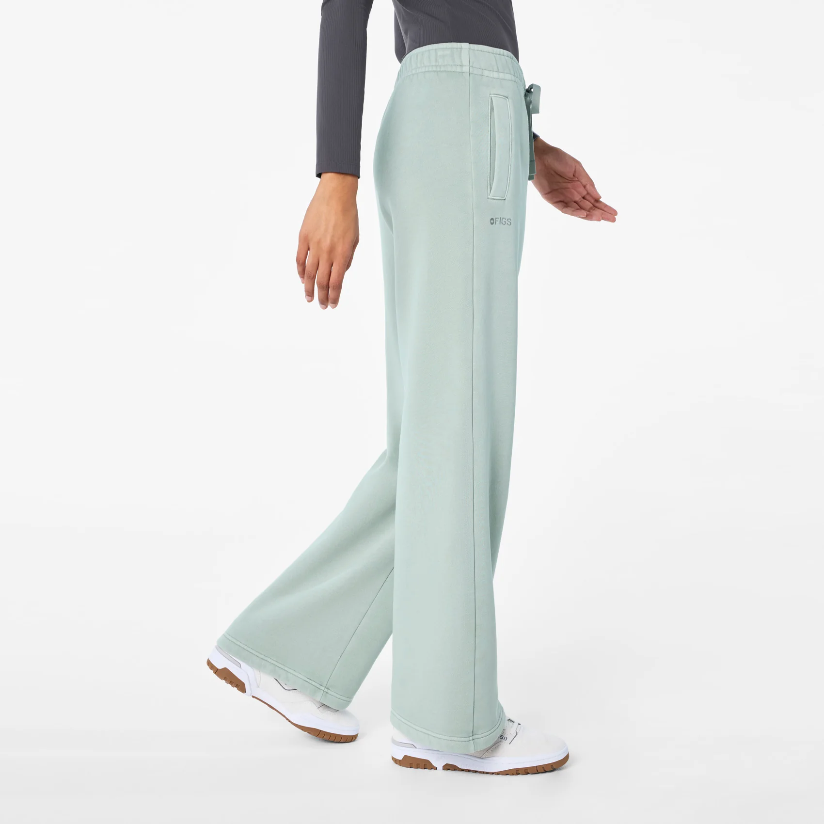 women's Soft Sage Hayden Vintage Wash Wide Leg - Sweatpant - Image 3