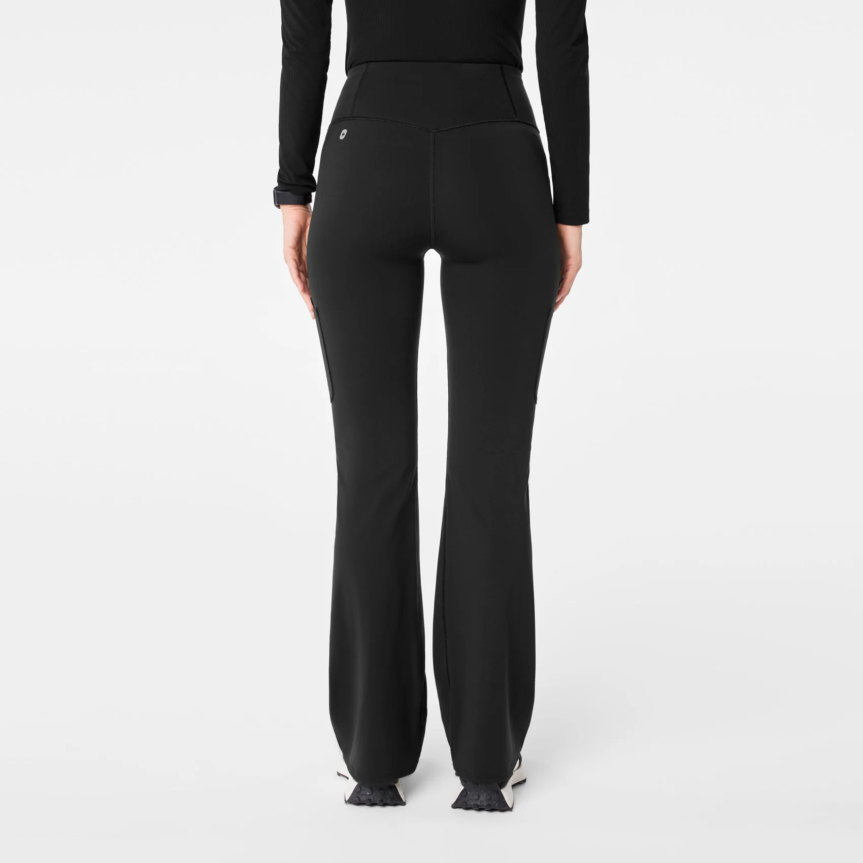 women's Black High Waisted Ashland - Flare ScrubLegging™ - Image 4