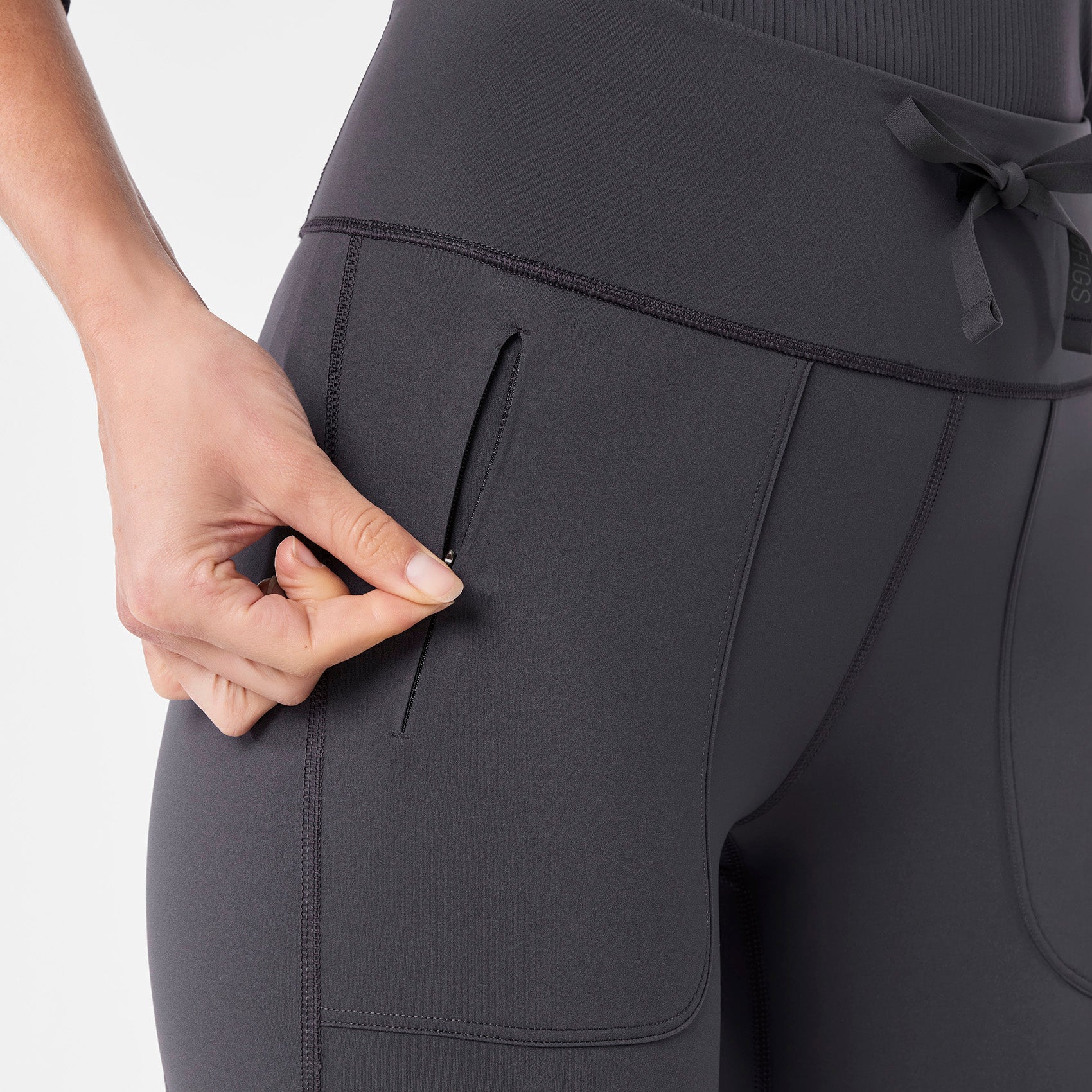women's Charcoal High Waisted Ashland - Flare ScrubLegging™ - Image 5