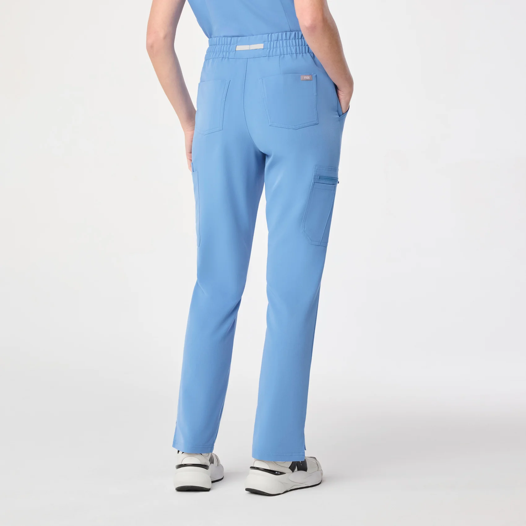 women's Ceil Blue High Waisted Dowa - Tall Scrub Pant (3XL-6XL) - Image 4