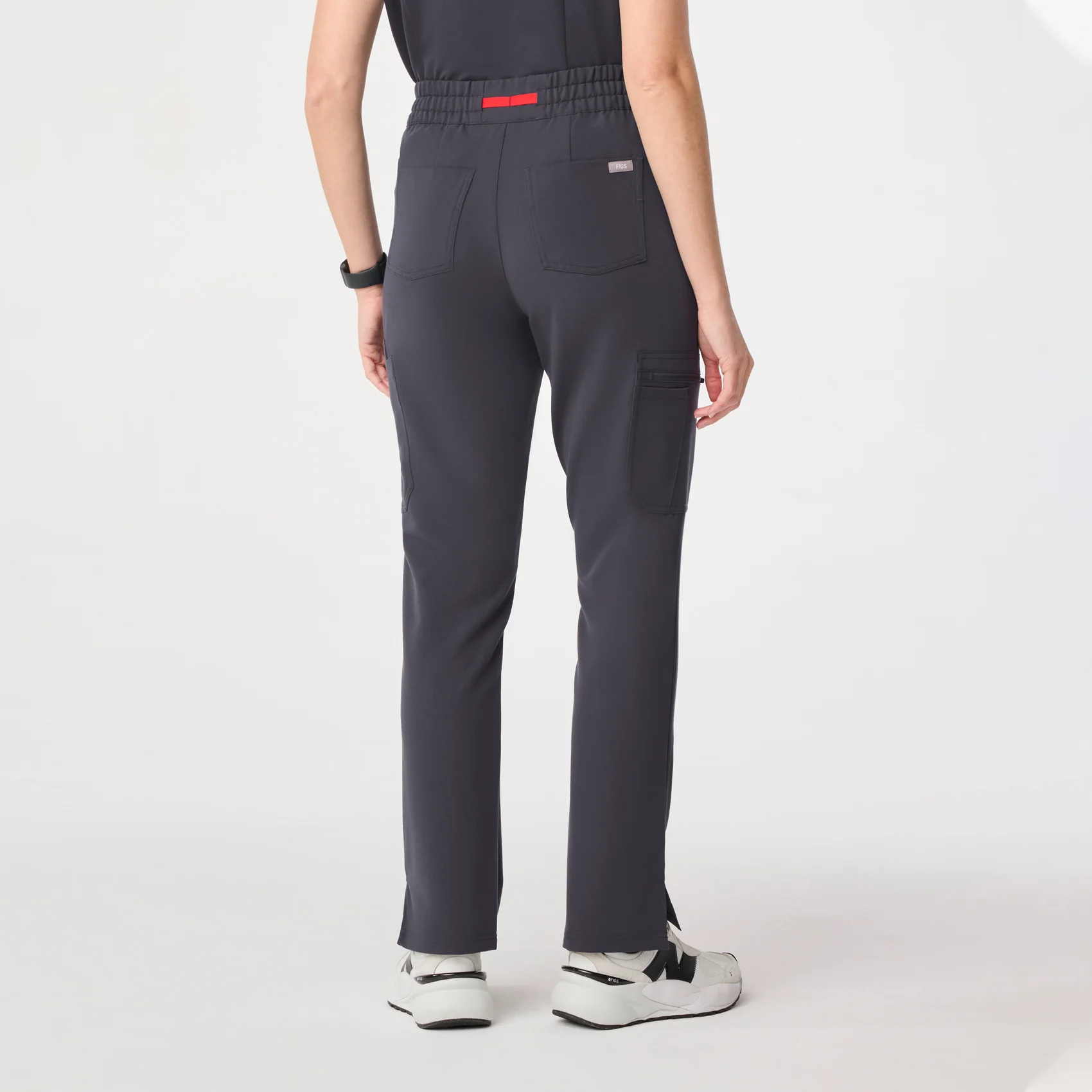 women's Charcoal High Waisted Dowa - Tall Scrub Pant (3XL-6XL) - Image 4