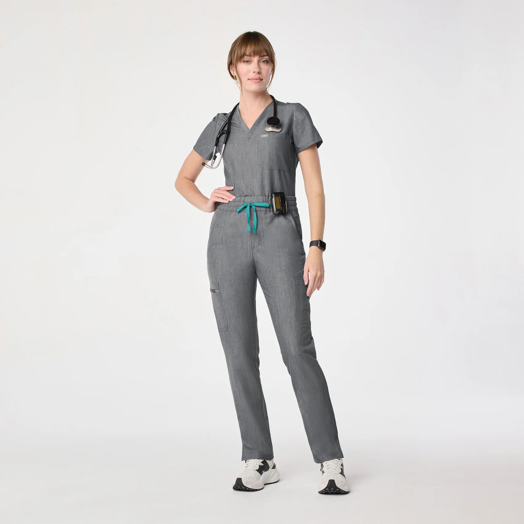 women's Graphite High Waisted Dowa - Petite Scrub Pant - Image 2