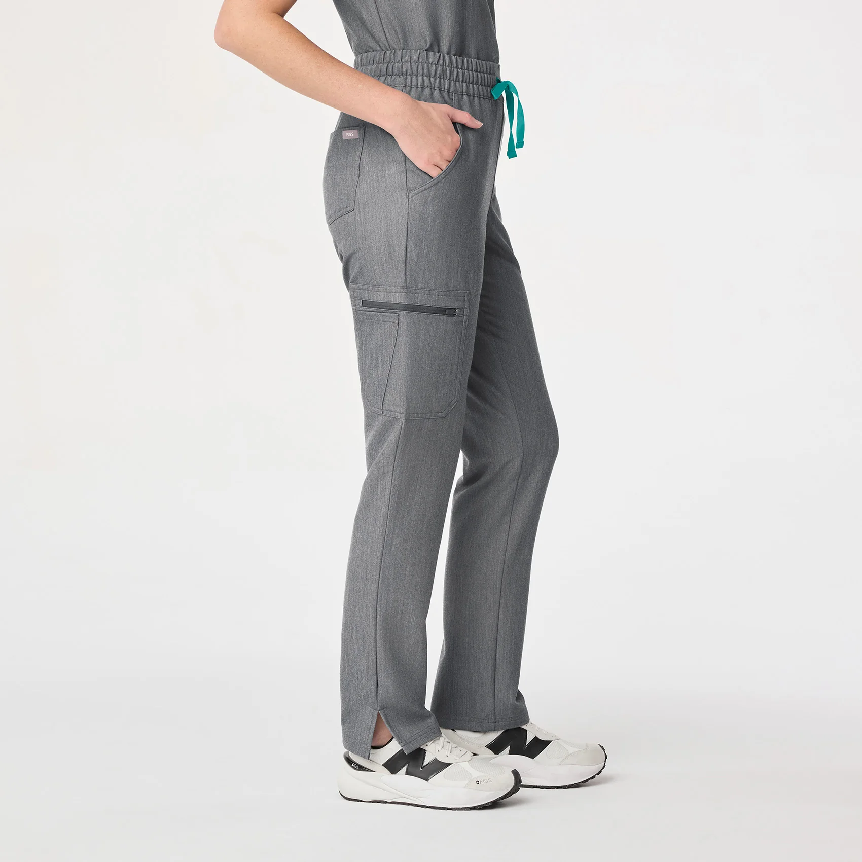 women's Graphite High Waisted Dowa - Petite Scrub Pant - Image 3