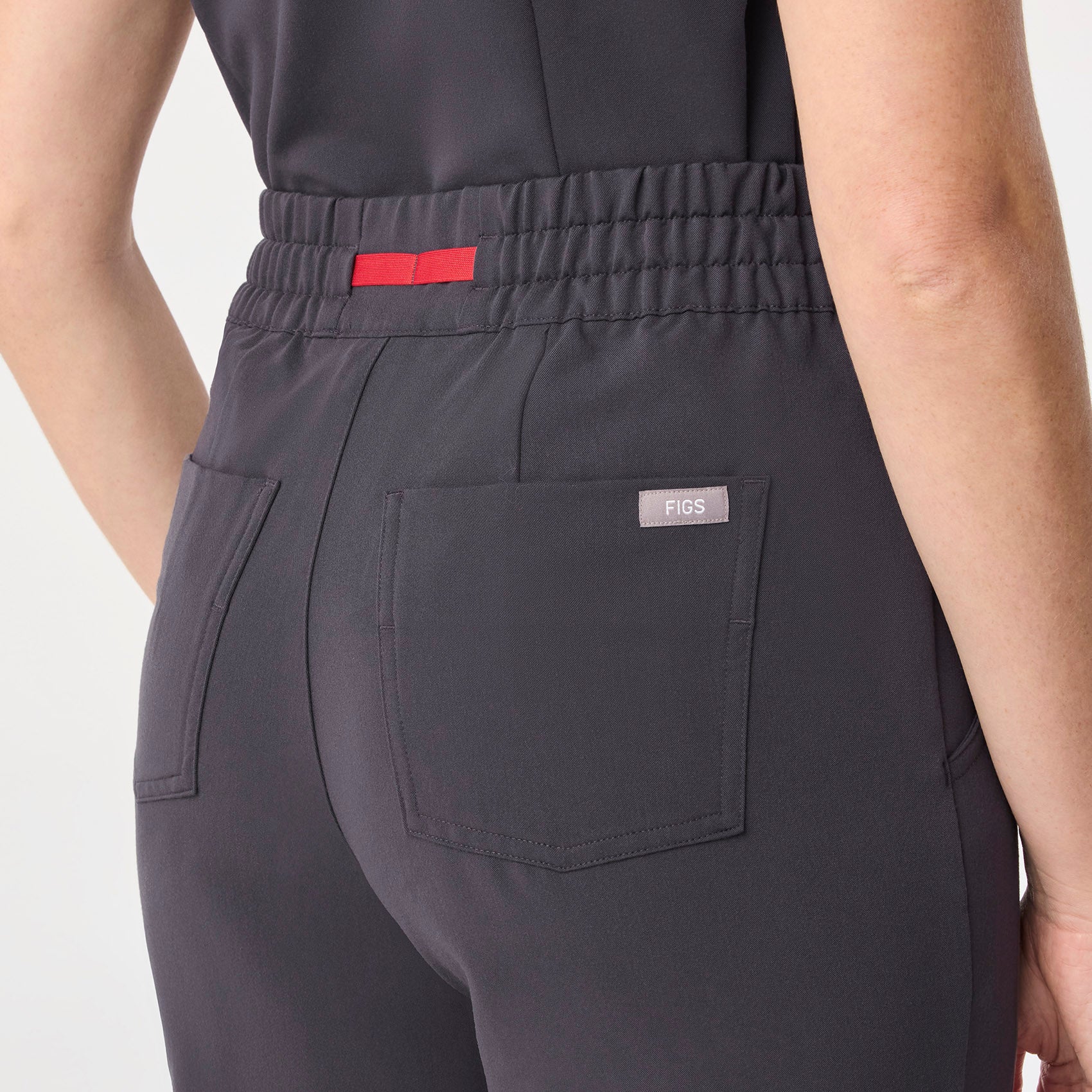 women's Charcoal High Waisted Dowa - Tall Scrub Pant - Image 5
