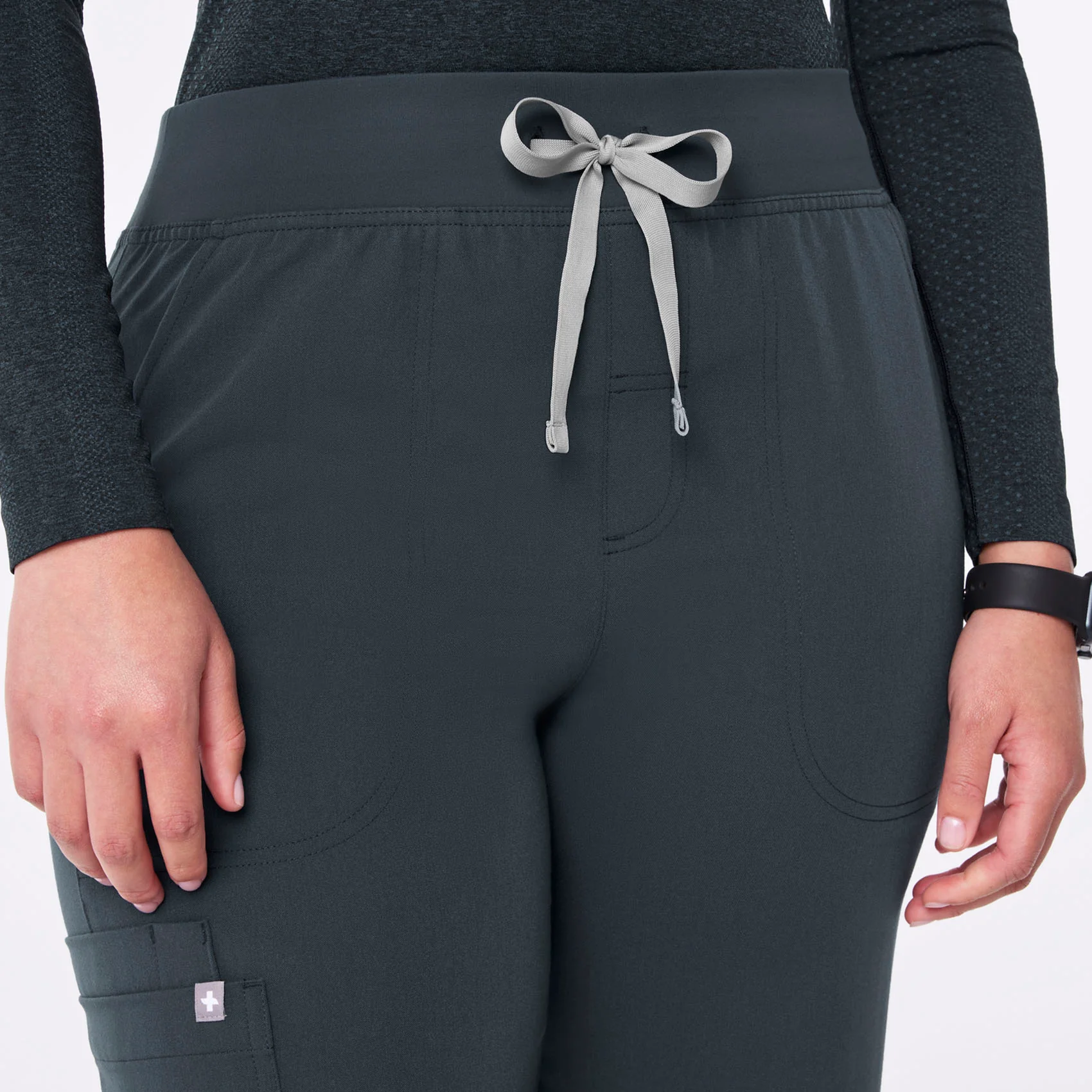 women's Dark Harbor High Waisted Isabel Wide Leg - Petite Scrub Pant - Image 5