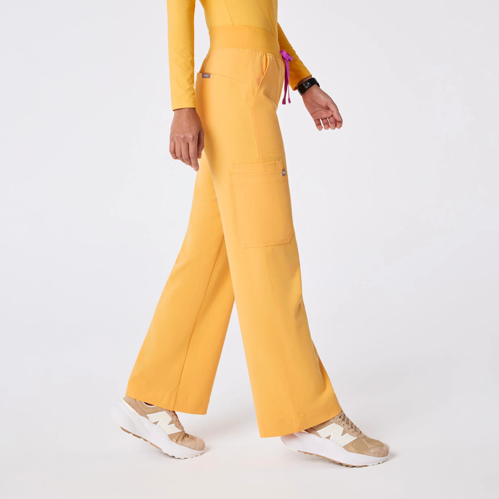 women's Dandelion High Waisted Isabel Wide Leg - Scrub Pant - Image 3