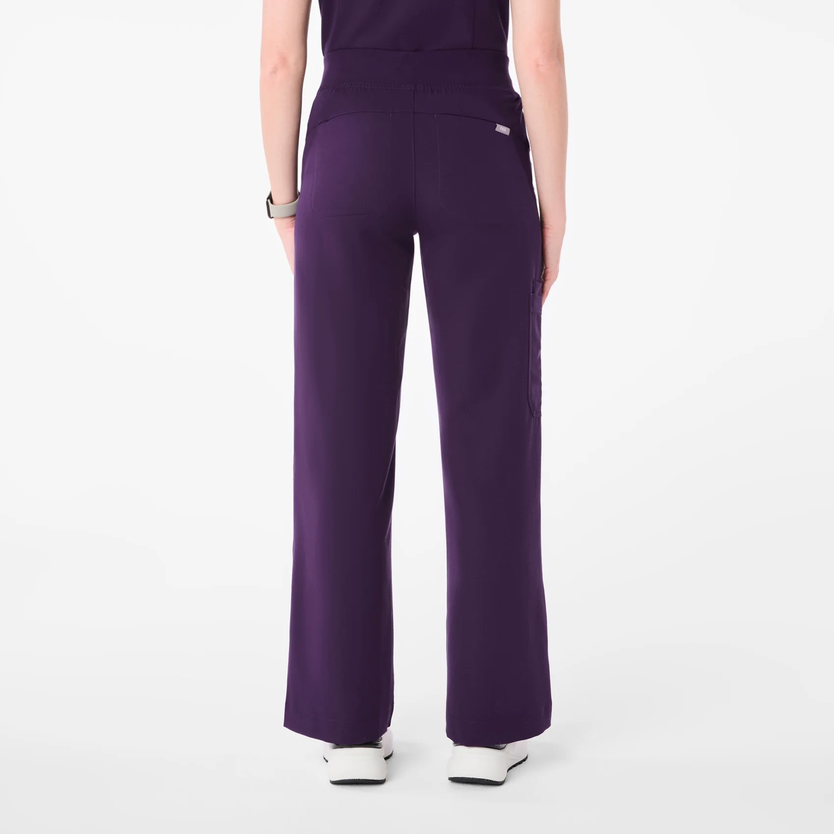 women's Purple Jam High Waisted Isabel Wide Leg - Tall Scrub Pant - Image 4