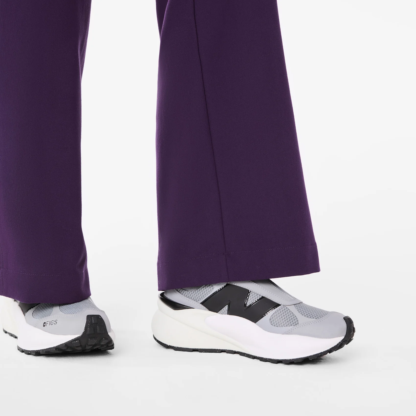 women's Purple Jam High Waisted Isabel Wide Leg - Tall Scrub Pant - Image 7