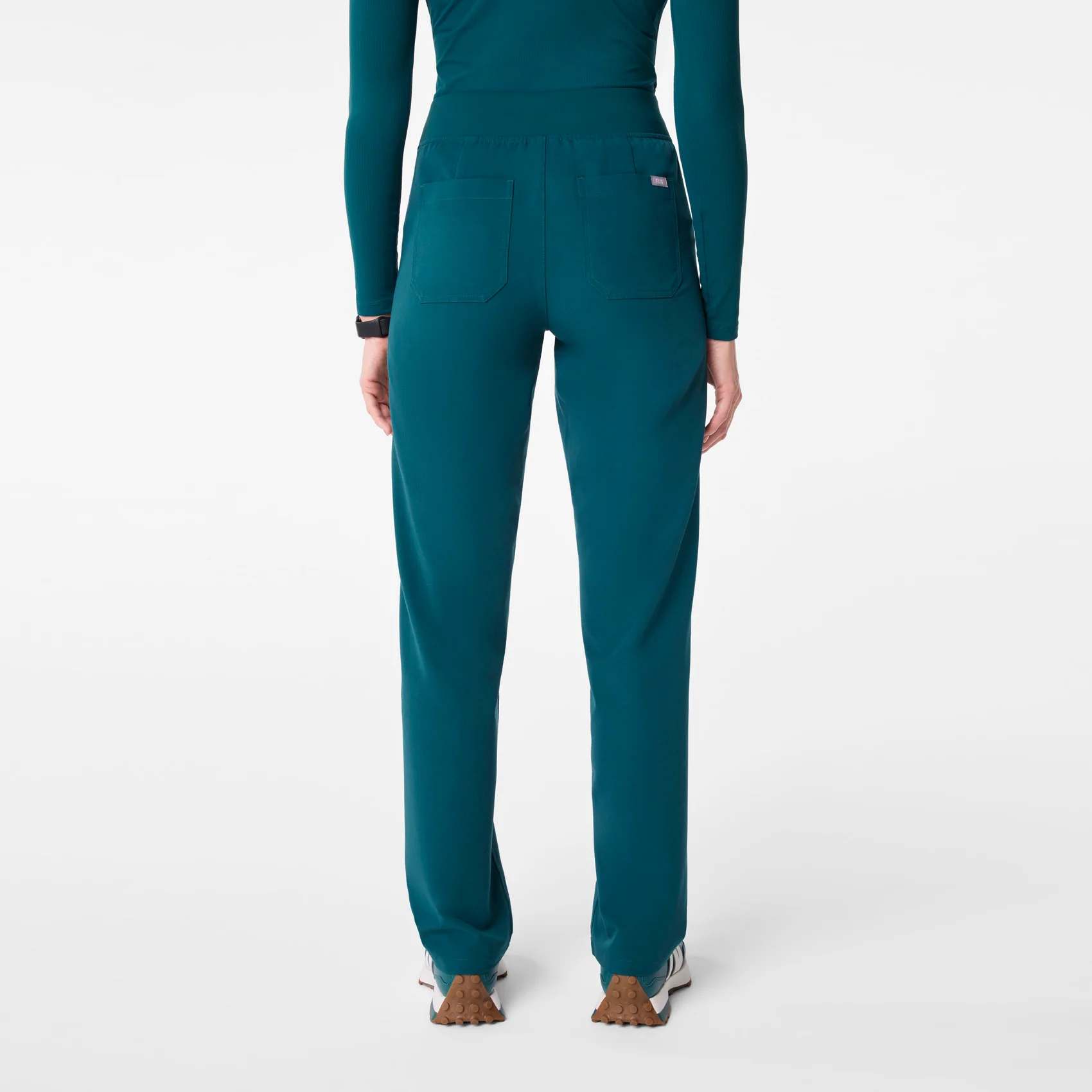 women's Caribbean Blue High Waisted Livingston - Tall Basic Scrub Pant™ - Image 4