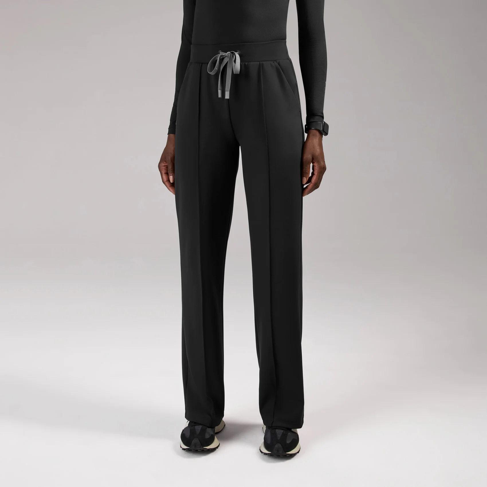 women's Black High Waisted Piedra FORMx™ Straight Leg - Petite Scrub Pant