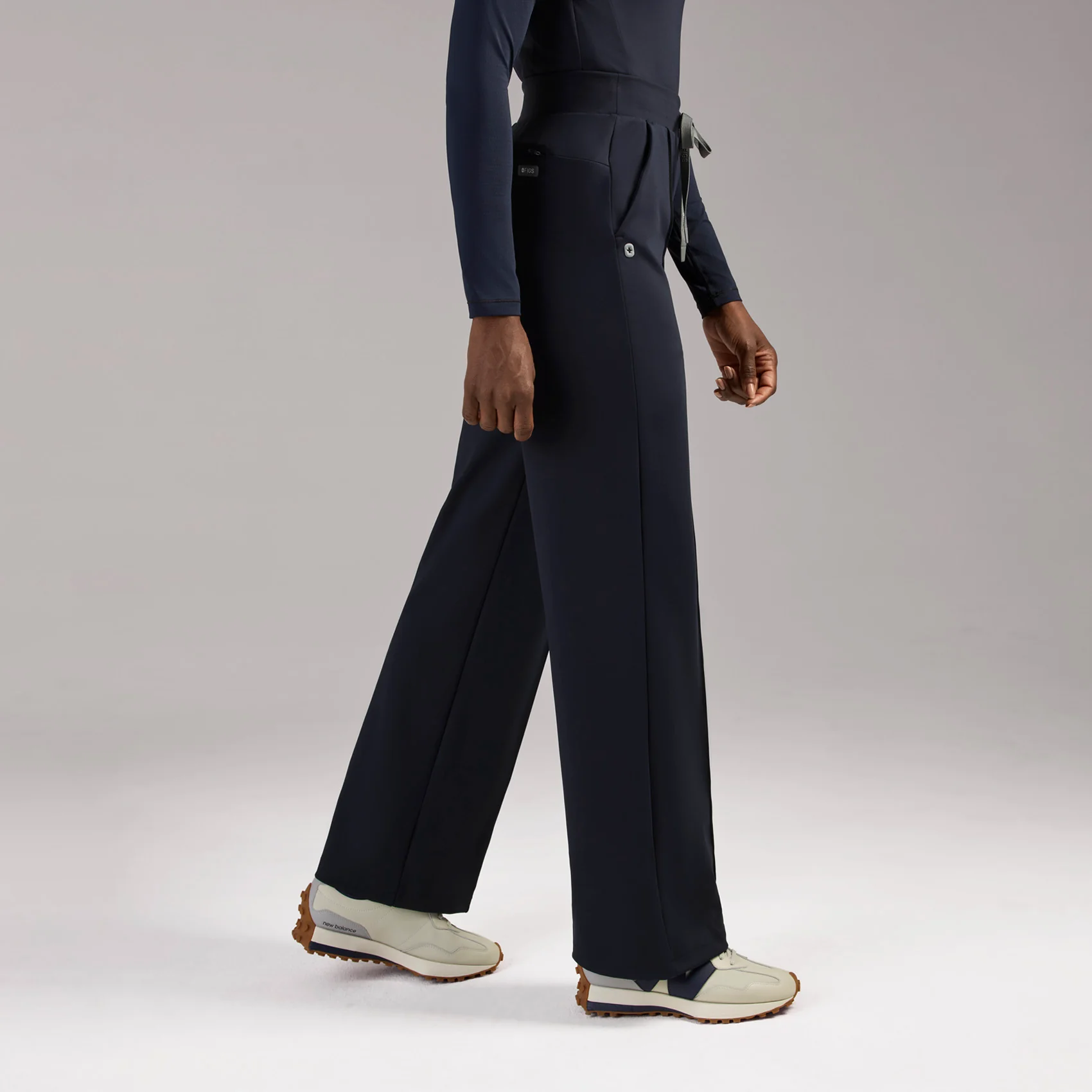 women's Navy High Waisted Piedra FORMx™ Straight Leg - Scrub Pant - Image 3