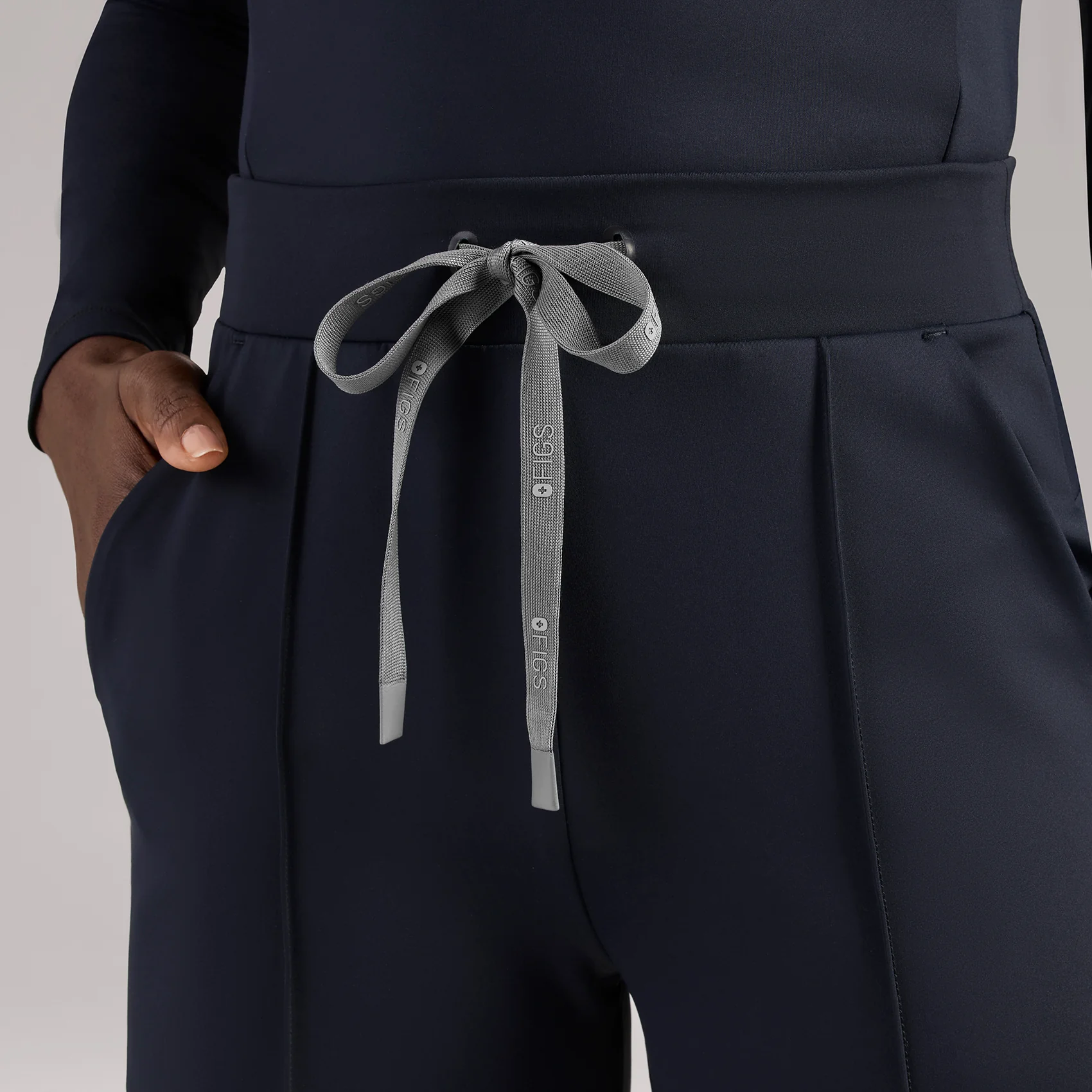 women's Navy High Waisted Piedra FORMx™ Straight Leg - Scrub Pant - Image 5