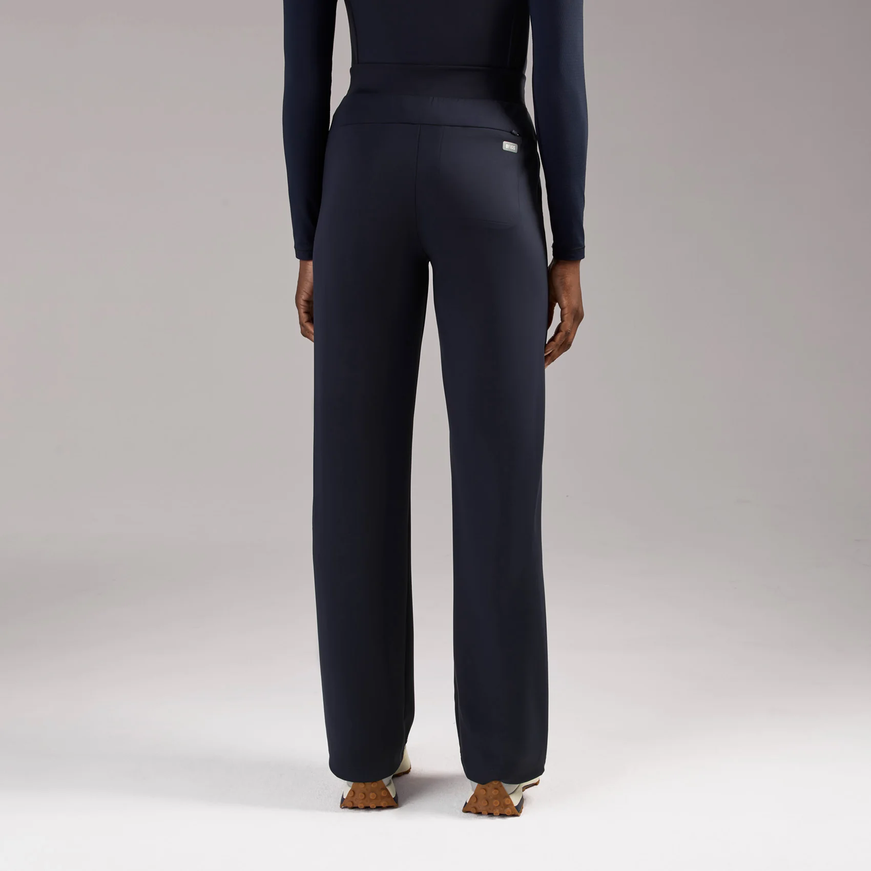 women's Navy High Waisted Piedra FORMx™ Straight Leg - Tall Scrub Pant - Image 4