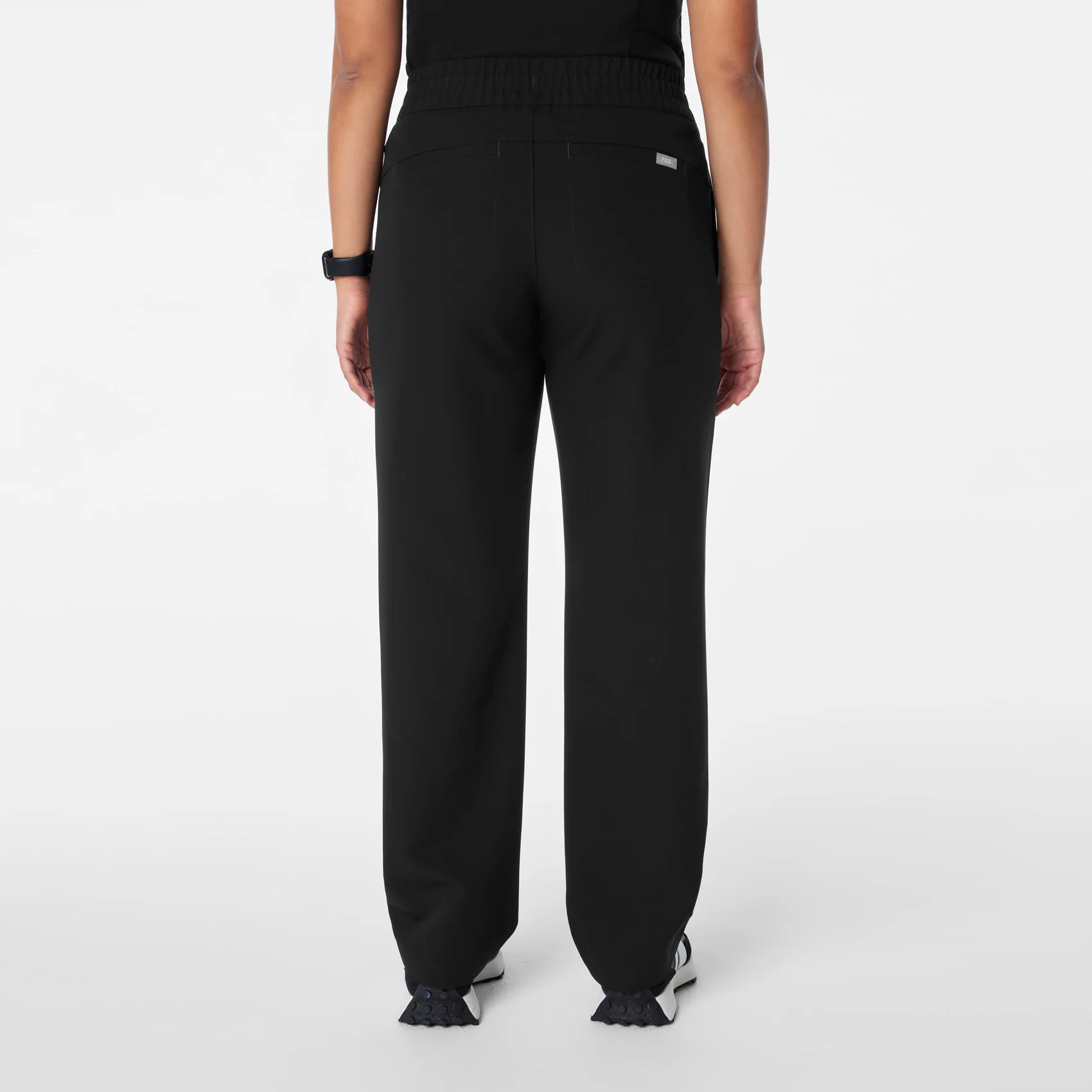 women's Black High Waisted Salida Straight Leg - Scrub Pant - Image 4