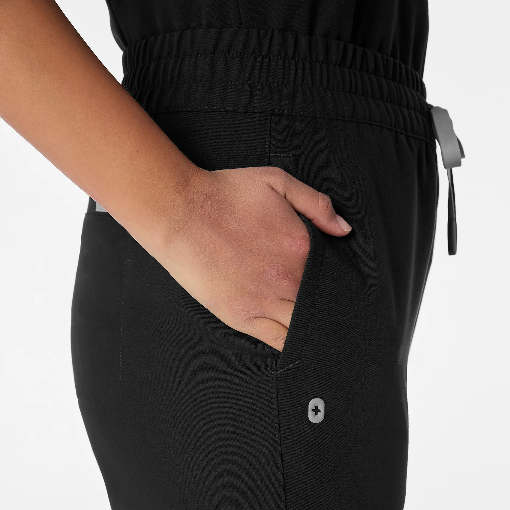 women's Black High Waisted Salida Straight Leg - Scrub Pant - Image 6