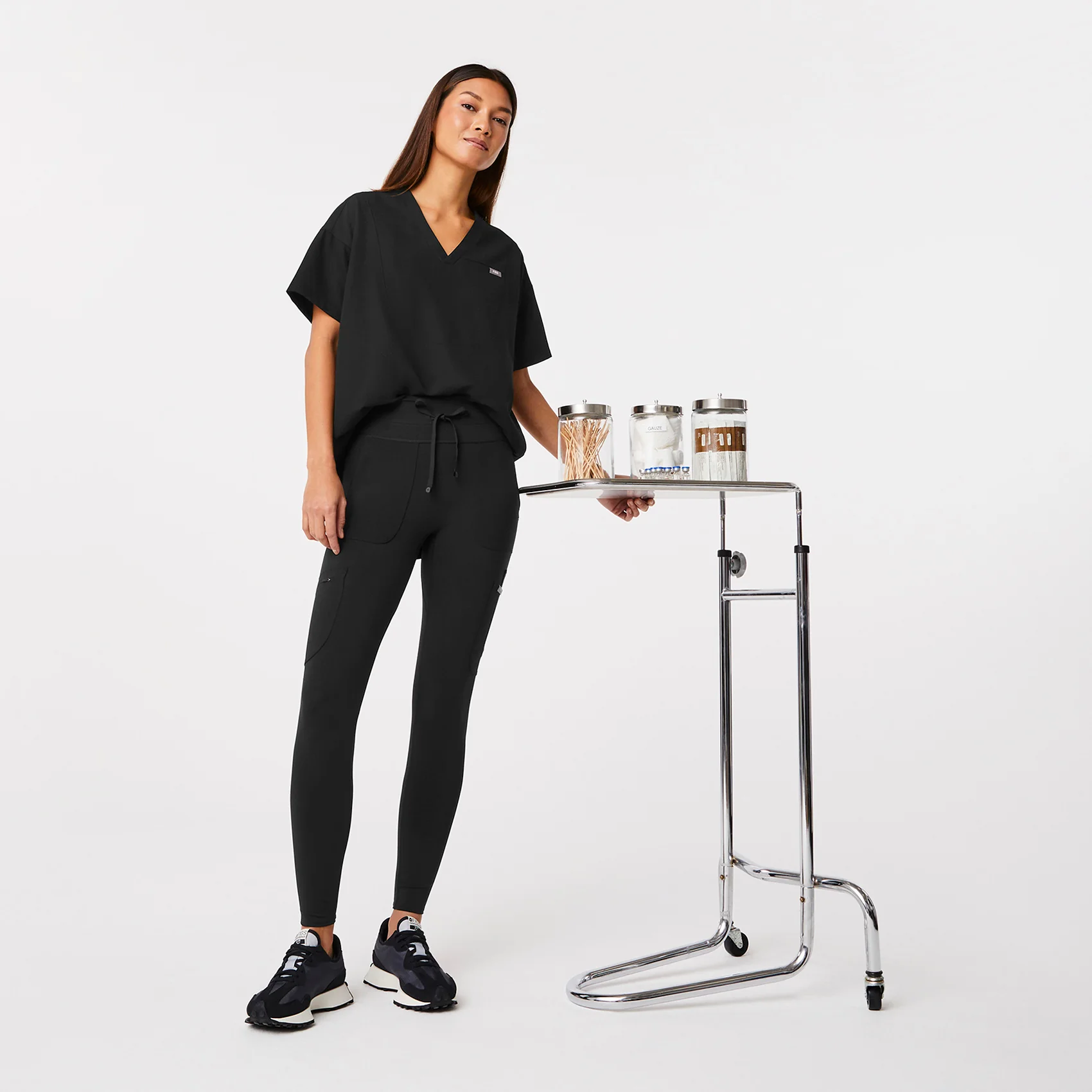 women's Black High Waisted Seville - ScrubLegging™ - Image 10