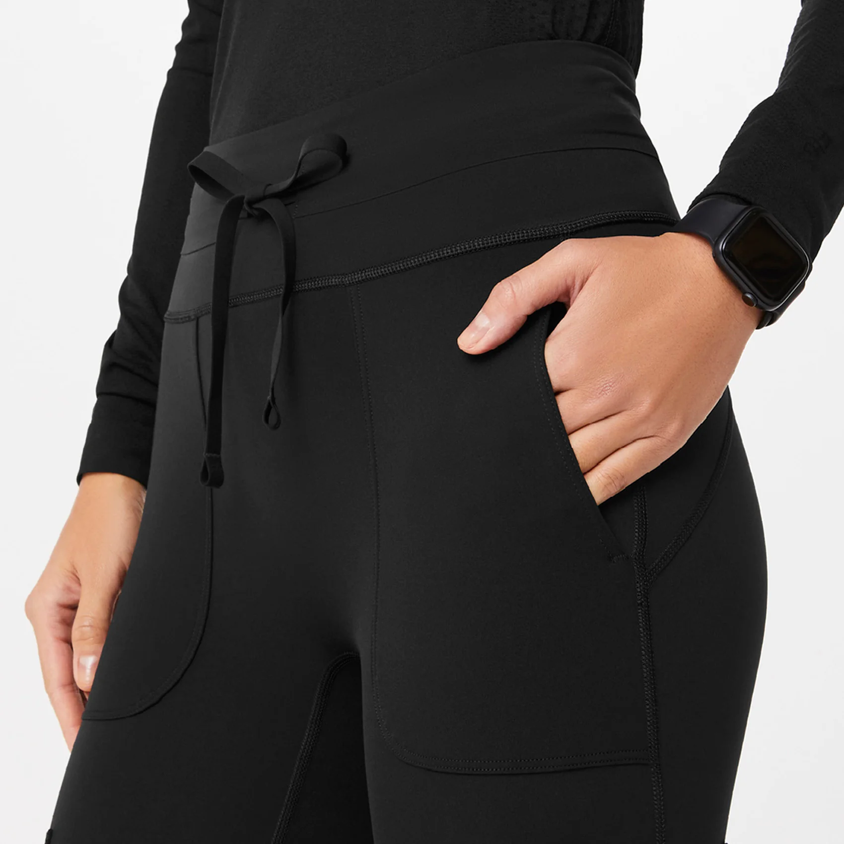 women's Black High Waisted Seville - ScrubLegging™ - Image 7