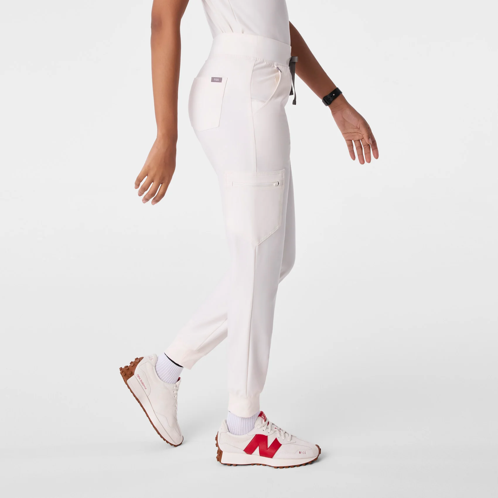 women's Off White High Waisted Zamora - Jogger Scrub Pant™ - Image 3