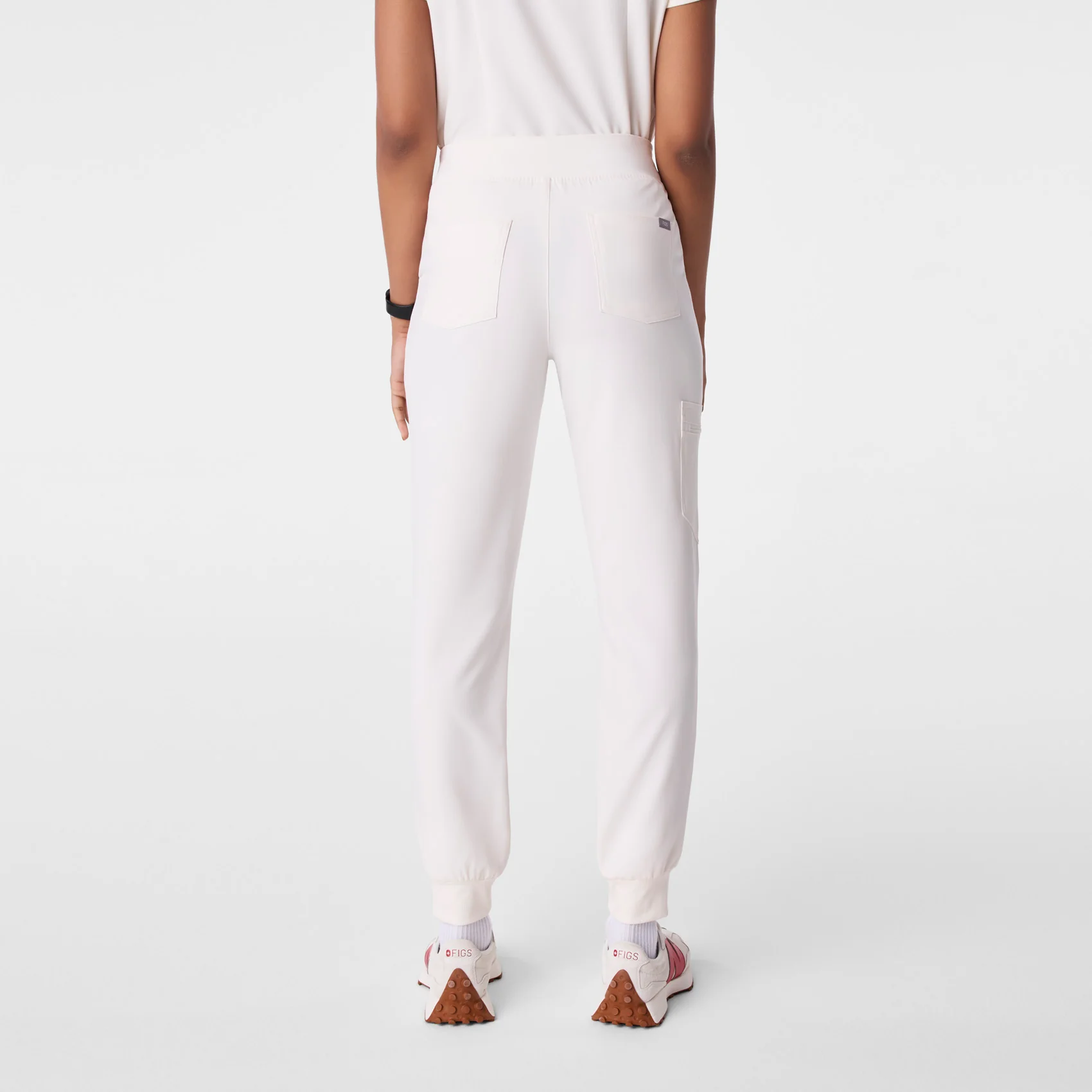 women's Off White High Waisted Zamora - Petite Jogger Scrub Pant™ - Image 4