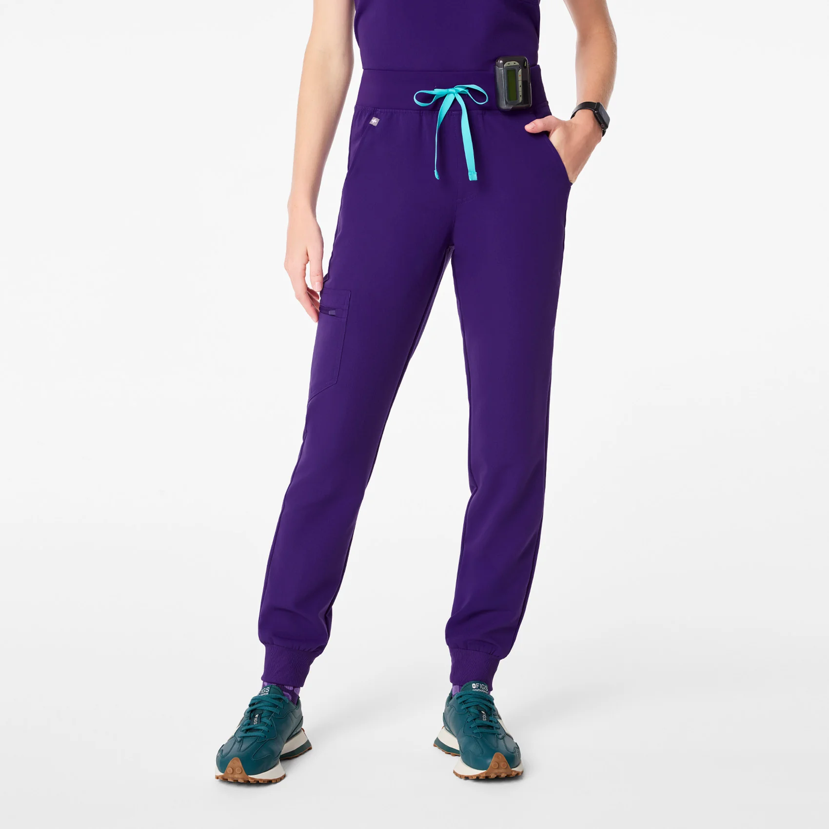 women's Purple Pulse High Waisted Zamora - Petite Jogger Scrub Pant™