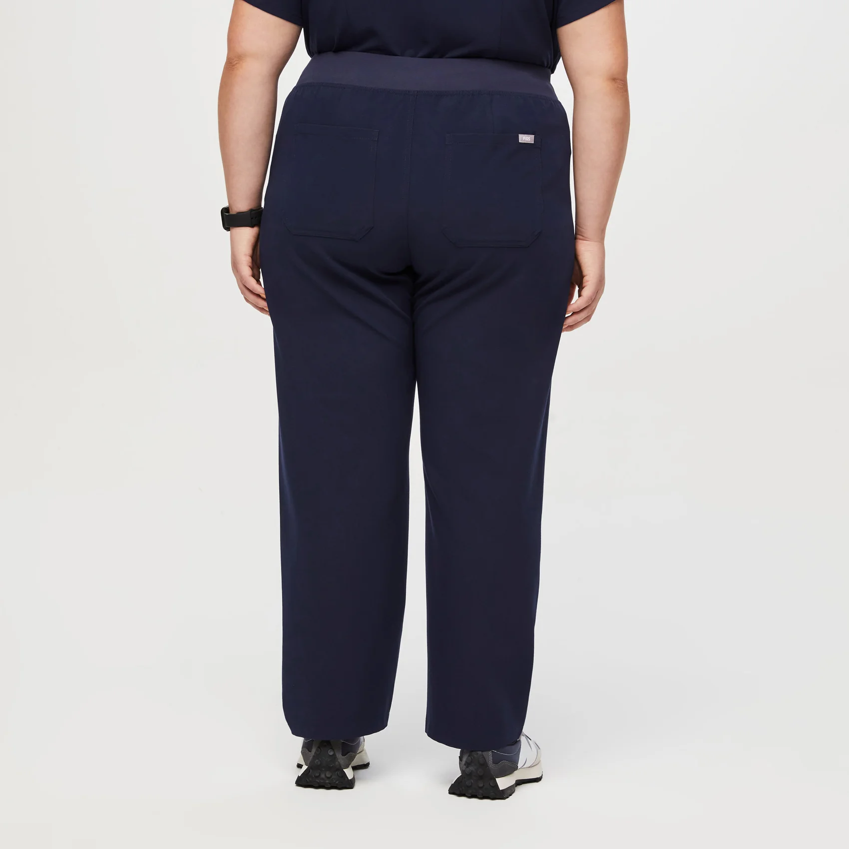women's Navy High Waisted Livingston™ - Basic Scrub Pants (3XL - 6XL) - Image 4