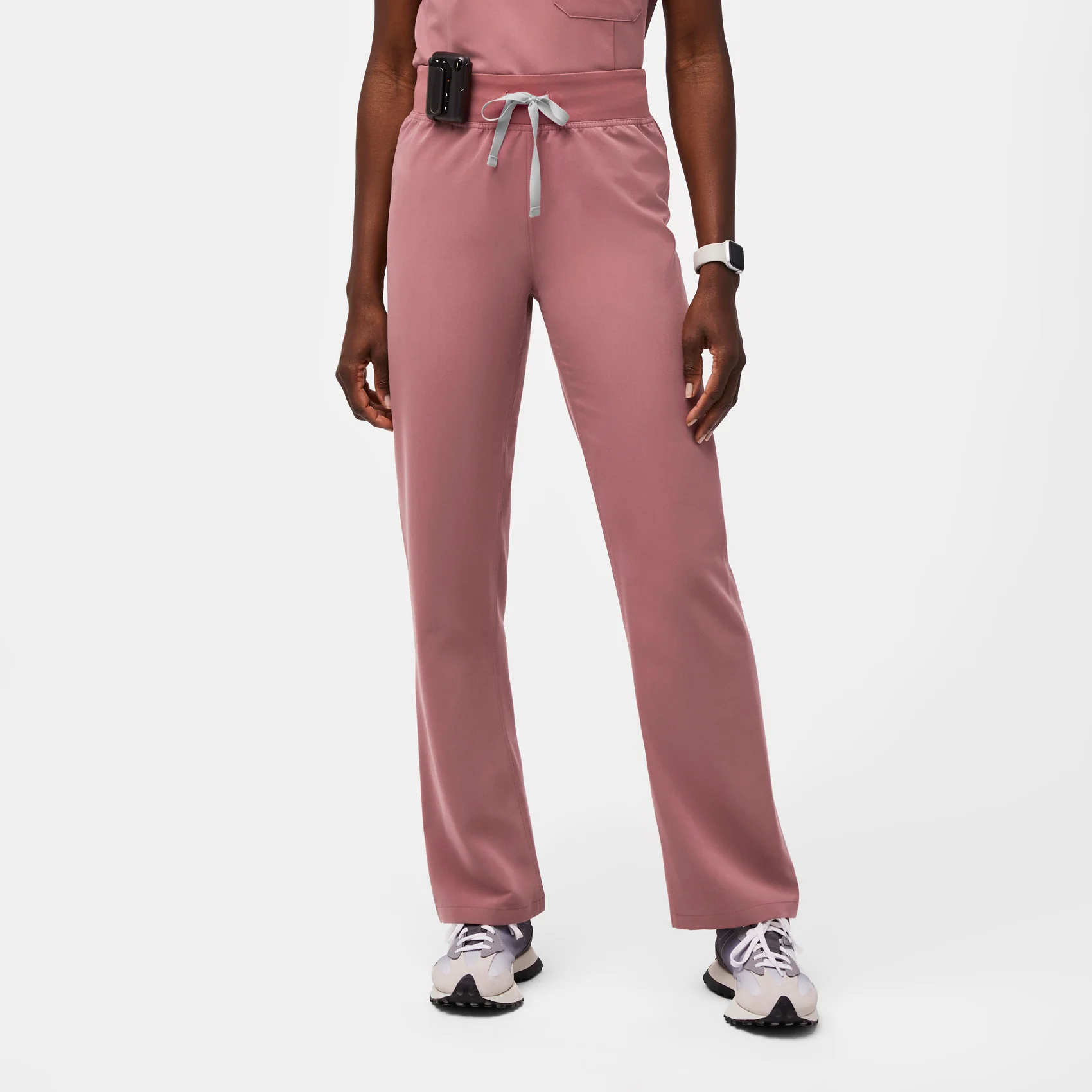 women's Mauve High Waisted Livingston™ - Petite Basic Scrub Pants (3XL - 6XL)