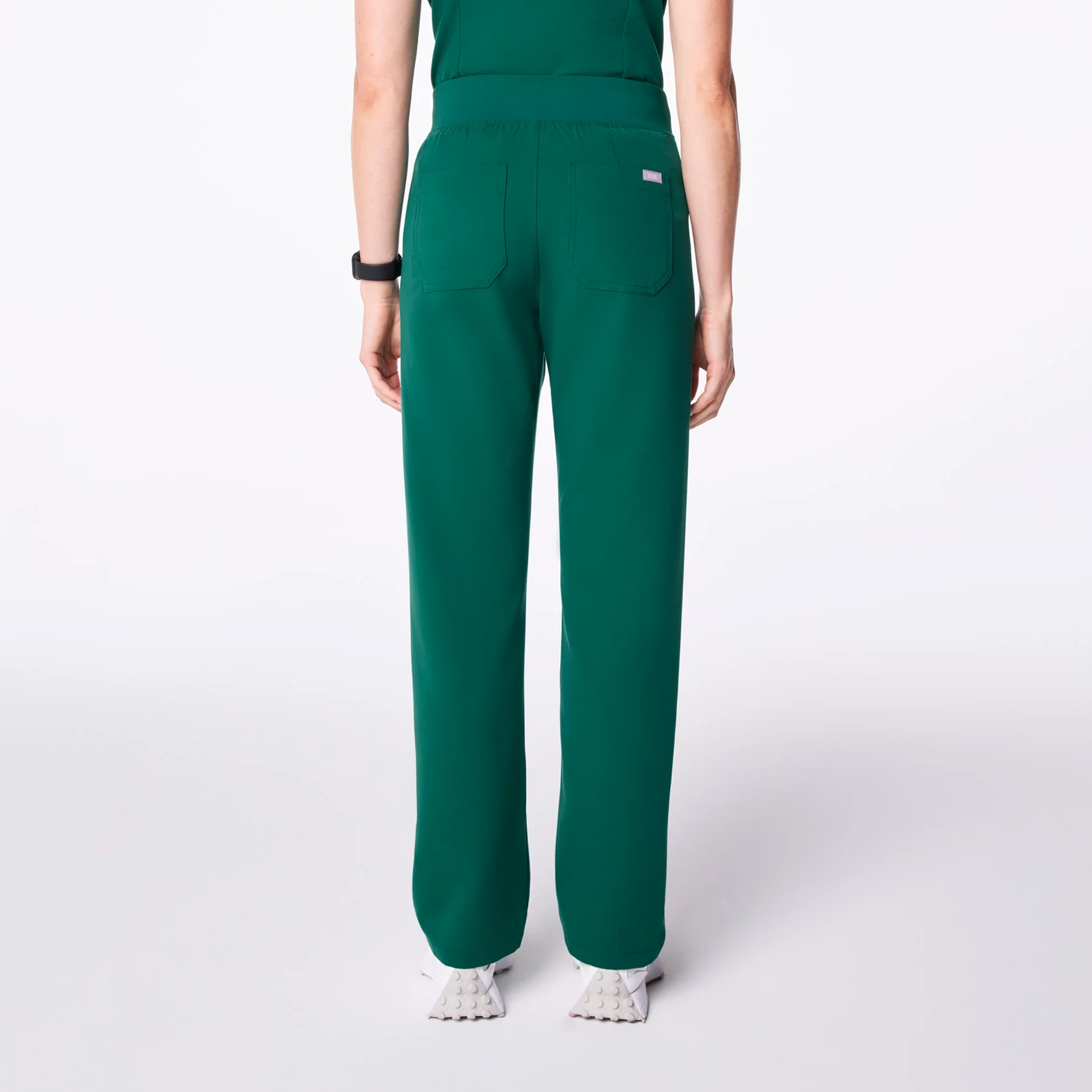 women's Hunter Green High Waisted Livingston - Basic Scrub Pant™ - Image 4