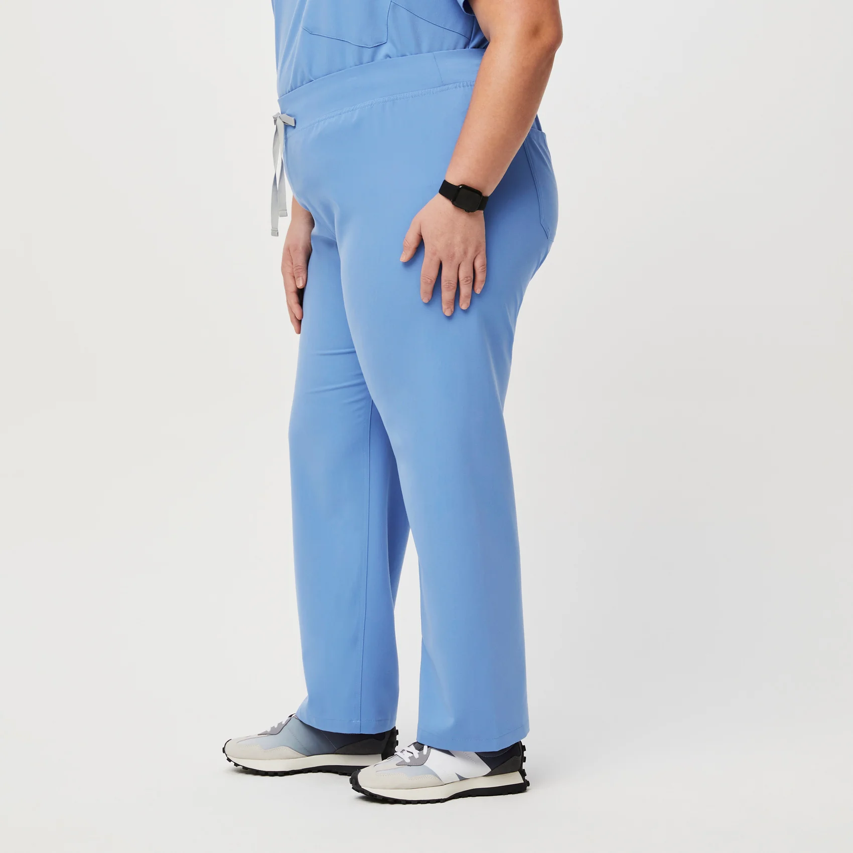 women's Ceil Blue High Waisted Livingston™ - Tall Basic Scrub Pants (3XL - 6XL) - Image 3